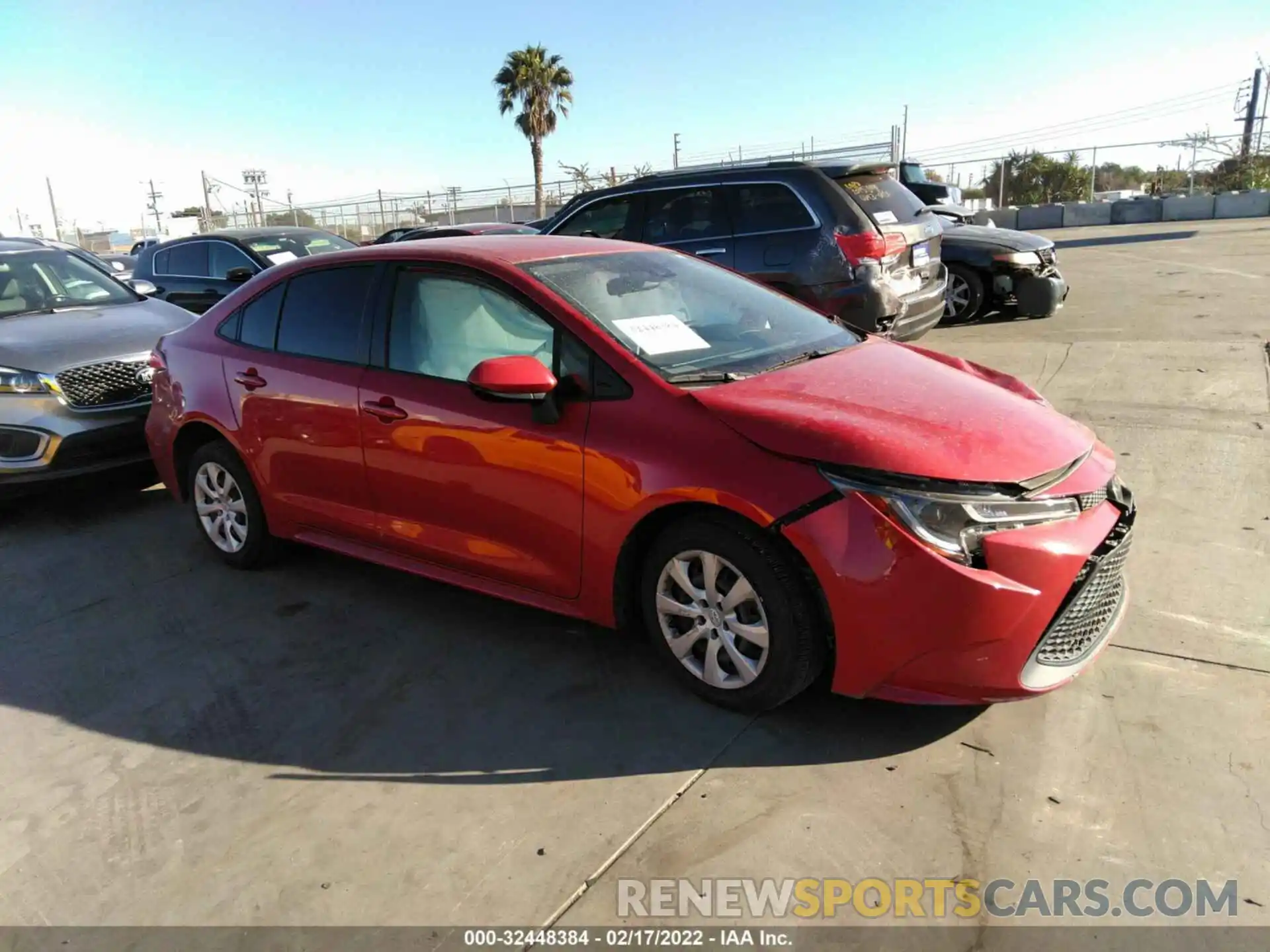 1 Photograph of a damaged car JTDEPRAE3LJ019706 TOYOTA COROLLA 2020