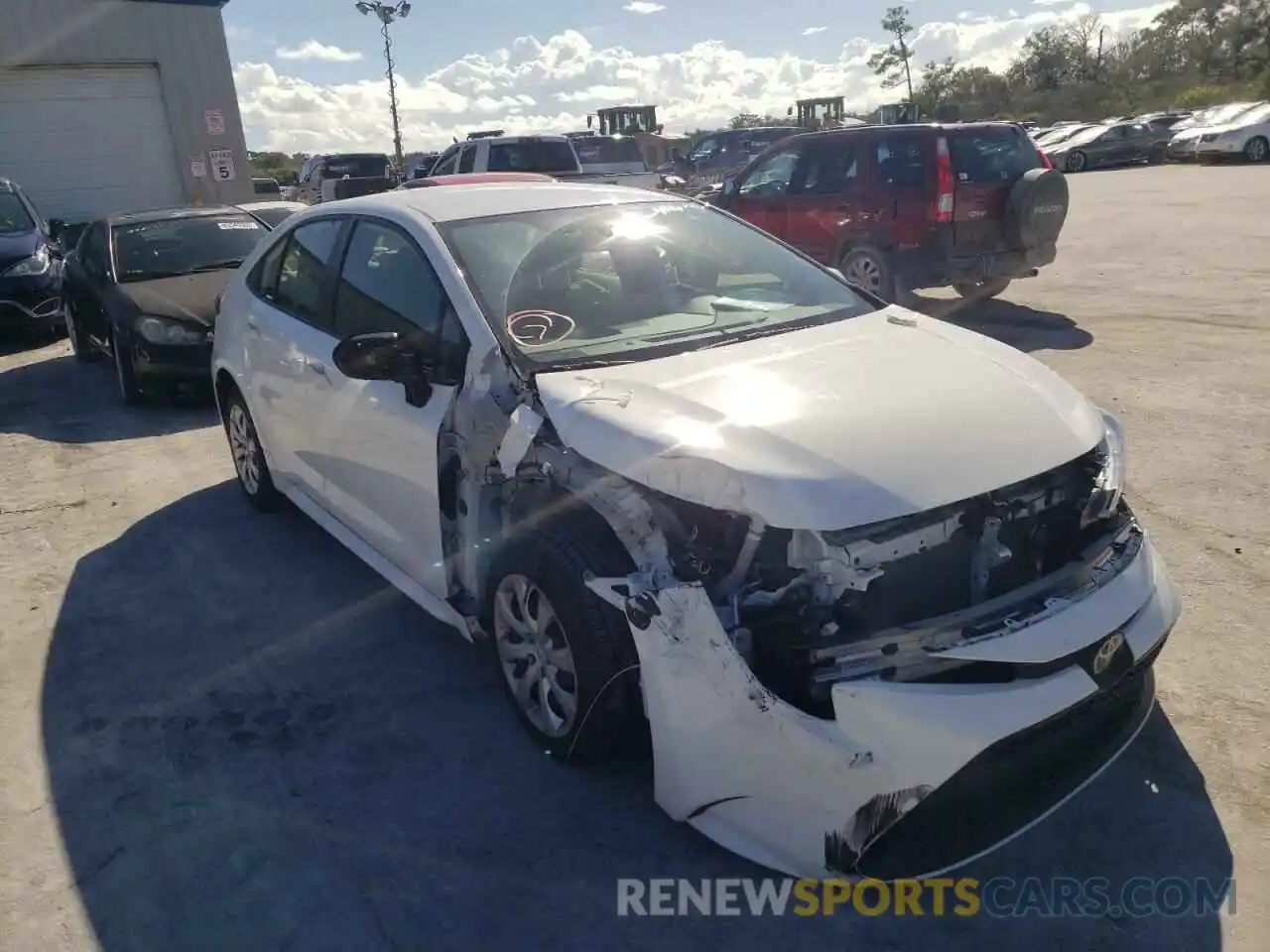 1 Photograph of a damaged car JTDEPRAE3LJ019799 TOYOTA COROLLA 2020