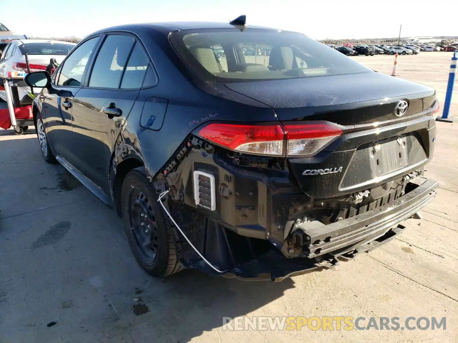 3 Photograph of a damaged car JTDEPRAE3LJ020130 TOYOTA COROLLA 2020