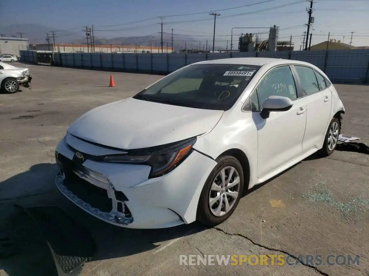 2 Photograph of a damaged car JTDEPRAE3LJ020600 TOYOTA COROLLA 2020