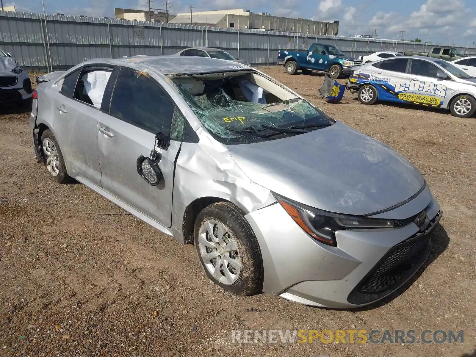 1 Photograph of a damaged car JTDEPRAE3LJ021276 TOYOTA COROLLA 2020