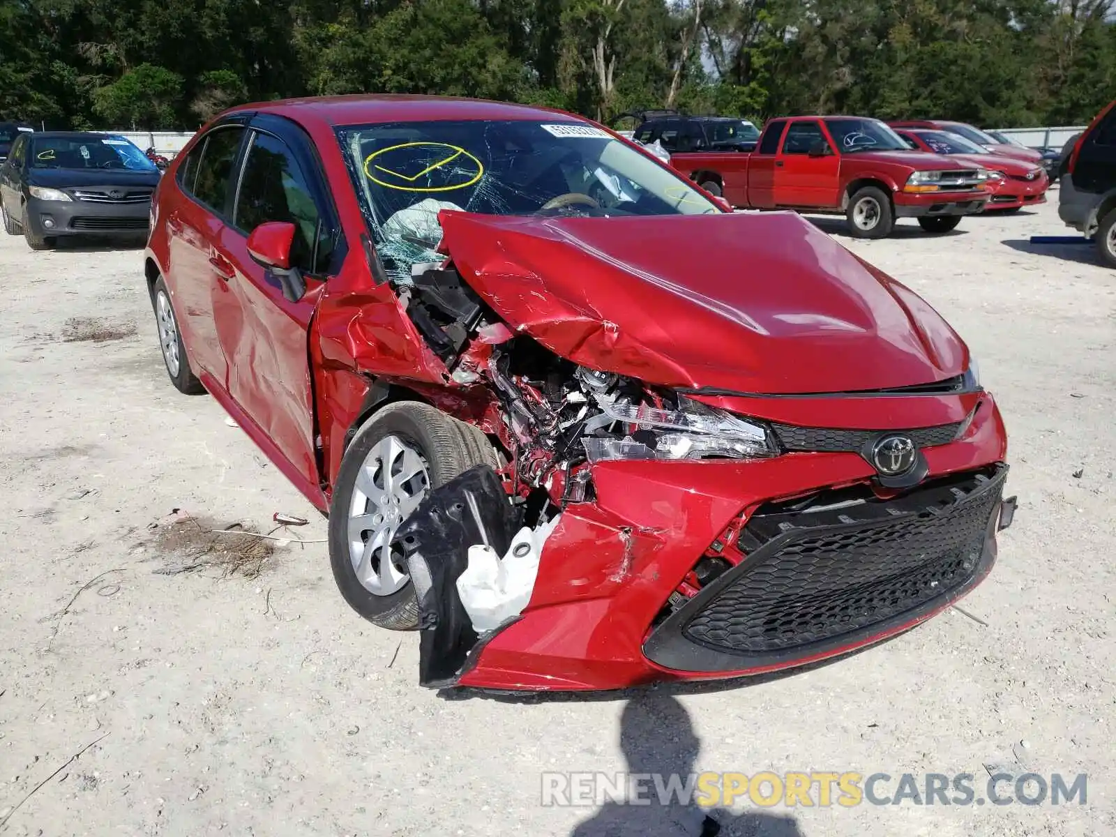 1 Photograph of a damaged car JTDEPRAE3LJ021732 TOYOTA COROLLA 2020