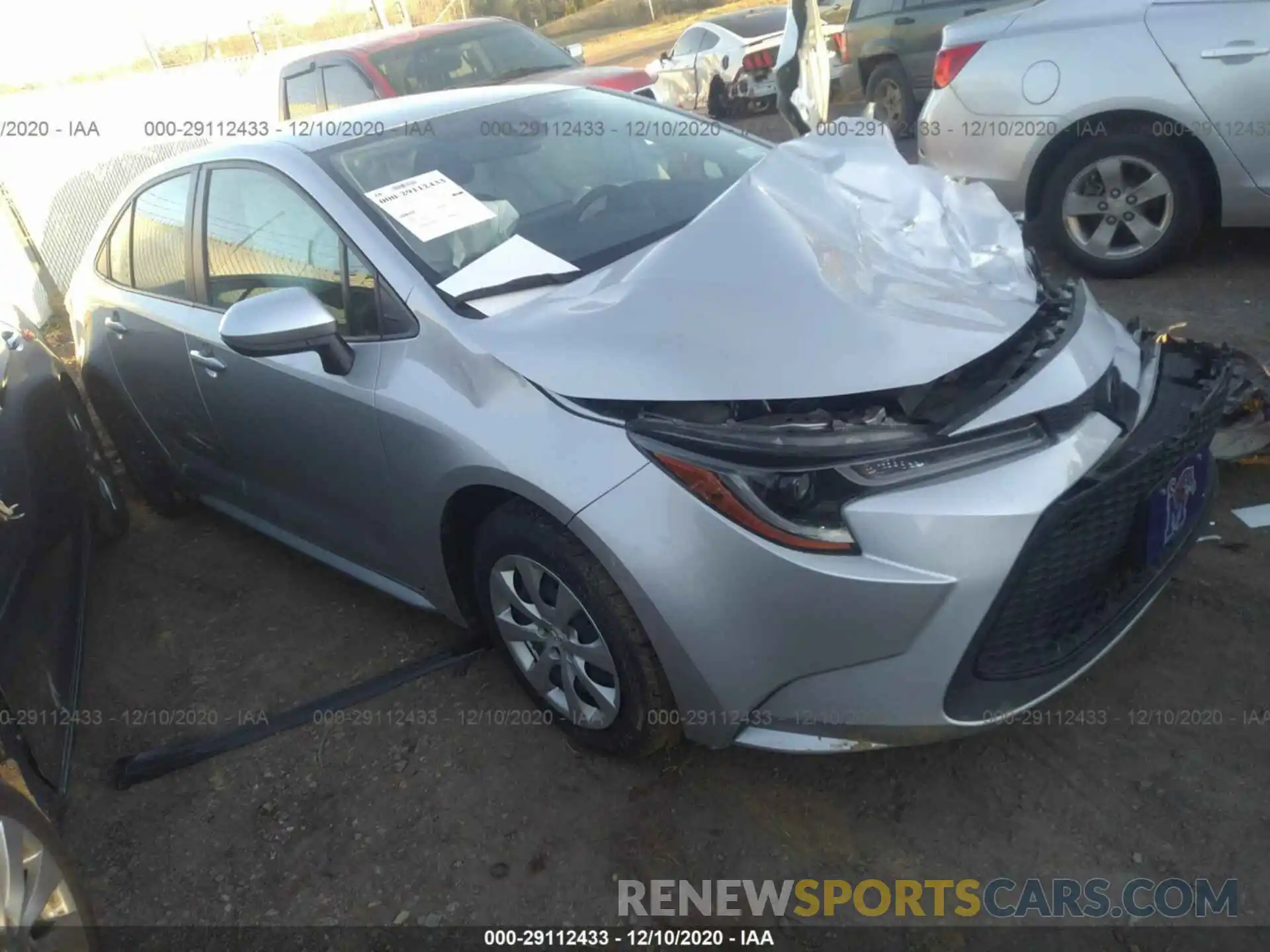 1 Photograph of a damaged car JTDEPRAE3LJ021746 TOYOTA COROLLA 2020