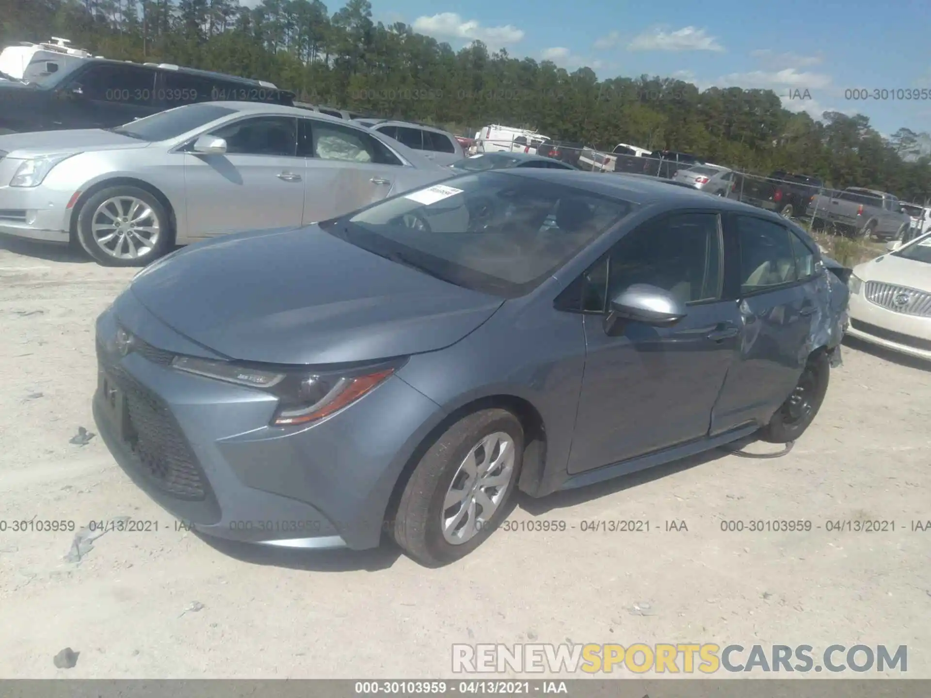 2 Photograph of a damaged car JTDEPRAE3LJ021813 TOYOTA COROLLA 2020