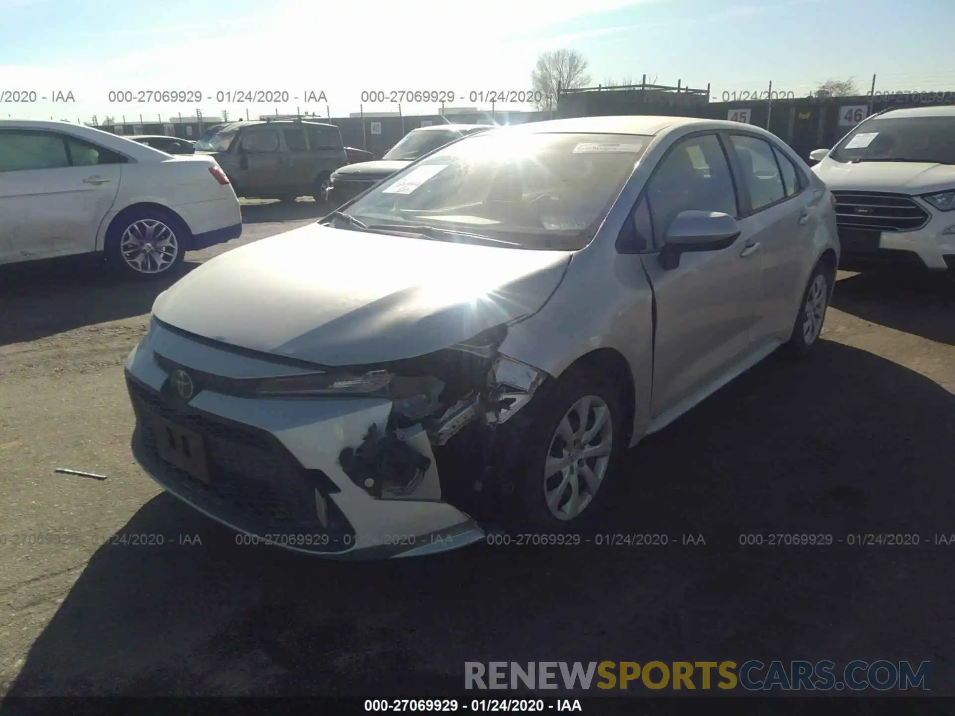 2 Photograph of a damaged car JTDEPRAE3LJ022900 TOYOTA COROLLA 2020