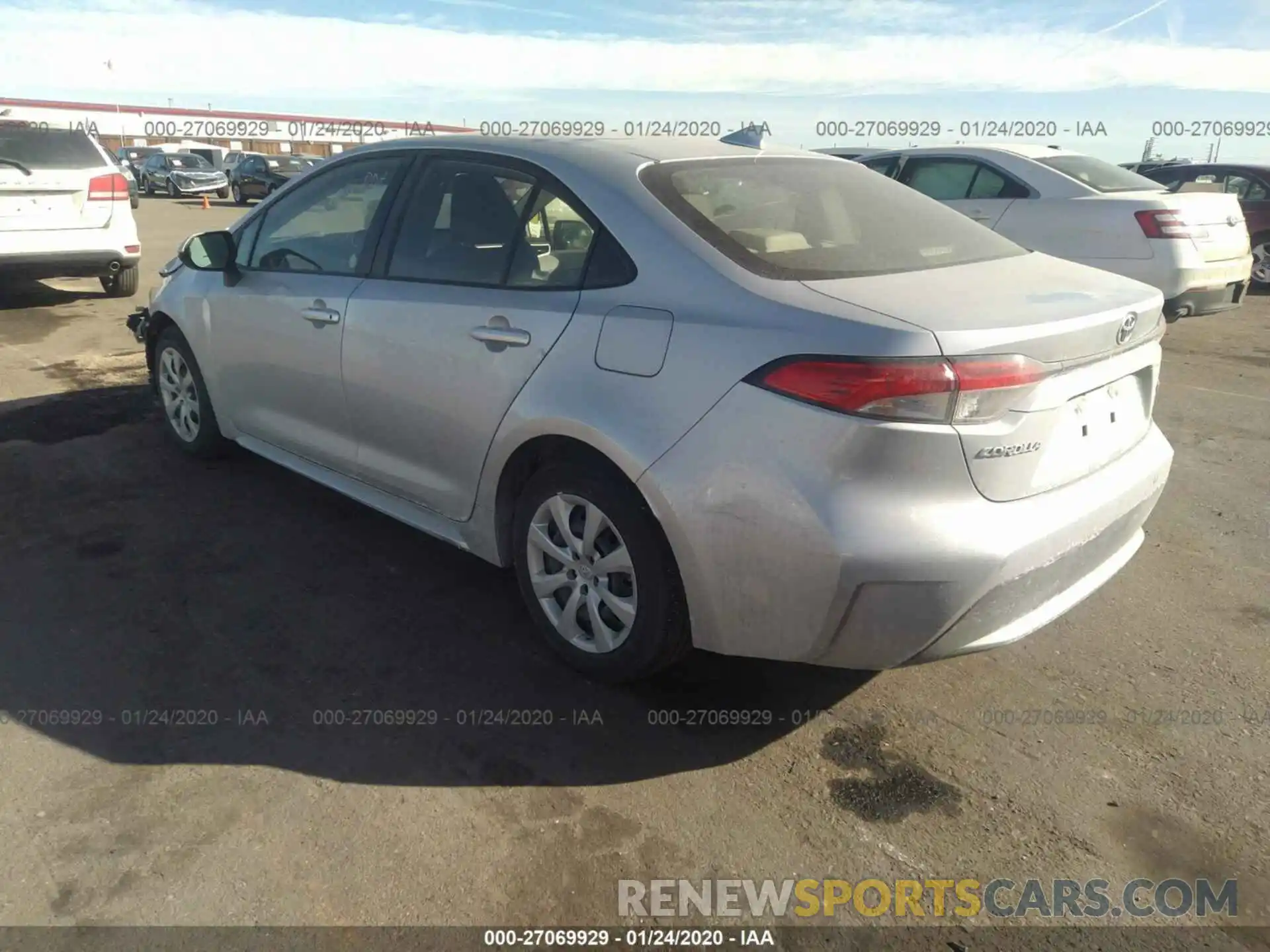 3 Photograph of a damaged car JTDEPRAE3LJ022900 TOYOTA COROLLA 2020