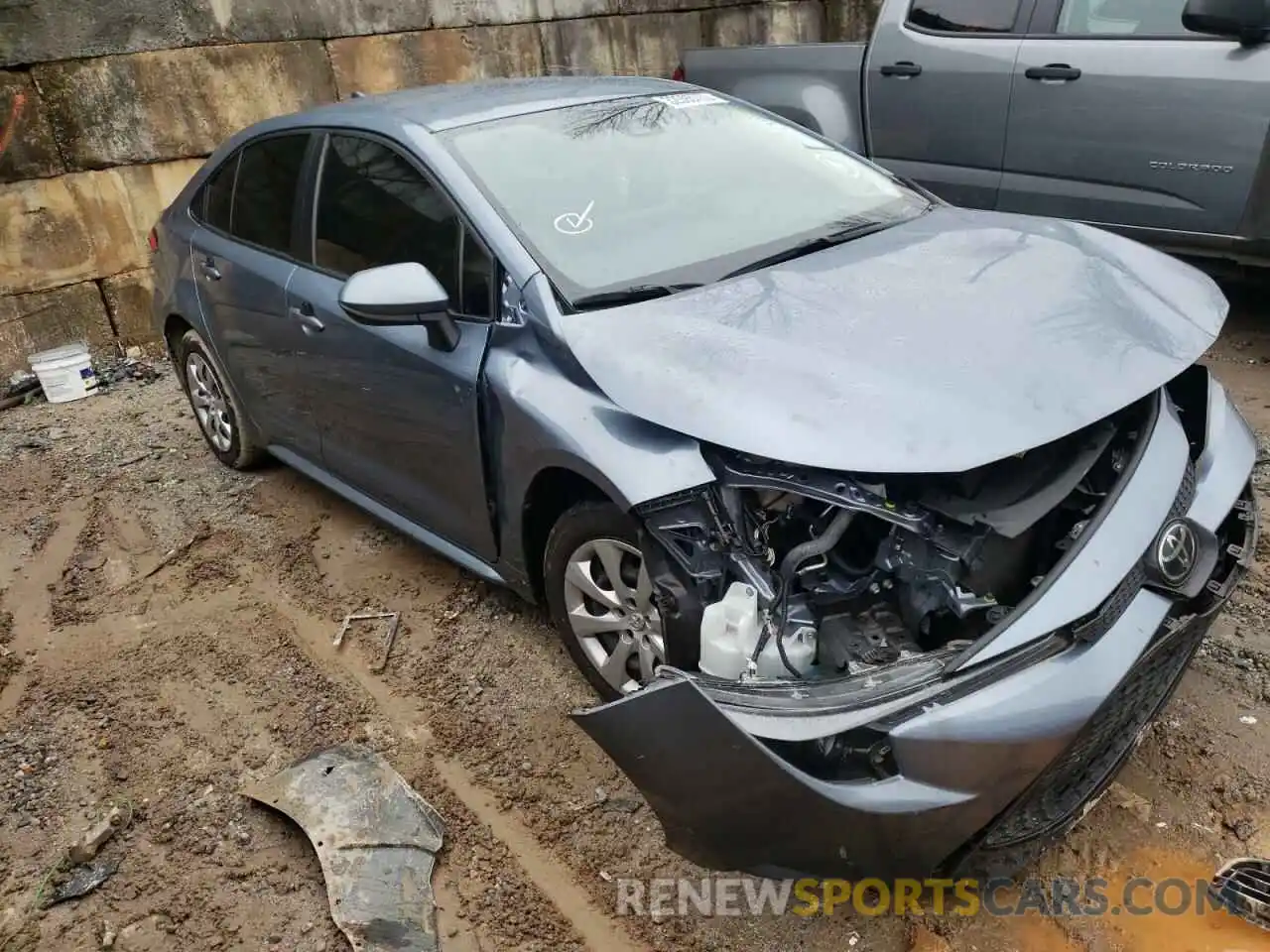 1 Photograph of a damaged car JTDEPRAE3LJ022928 TOYOTA COROLLA 2020