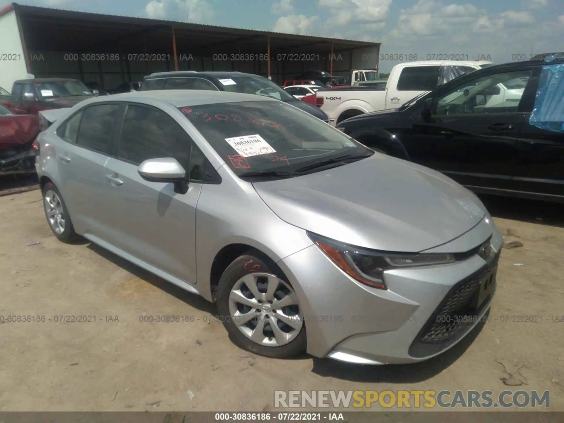 1 Photograph of a damaged car JTDEPRAE3LJ024856 TOYOTA COROLLA 2020