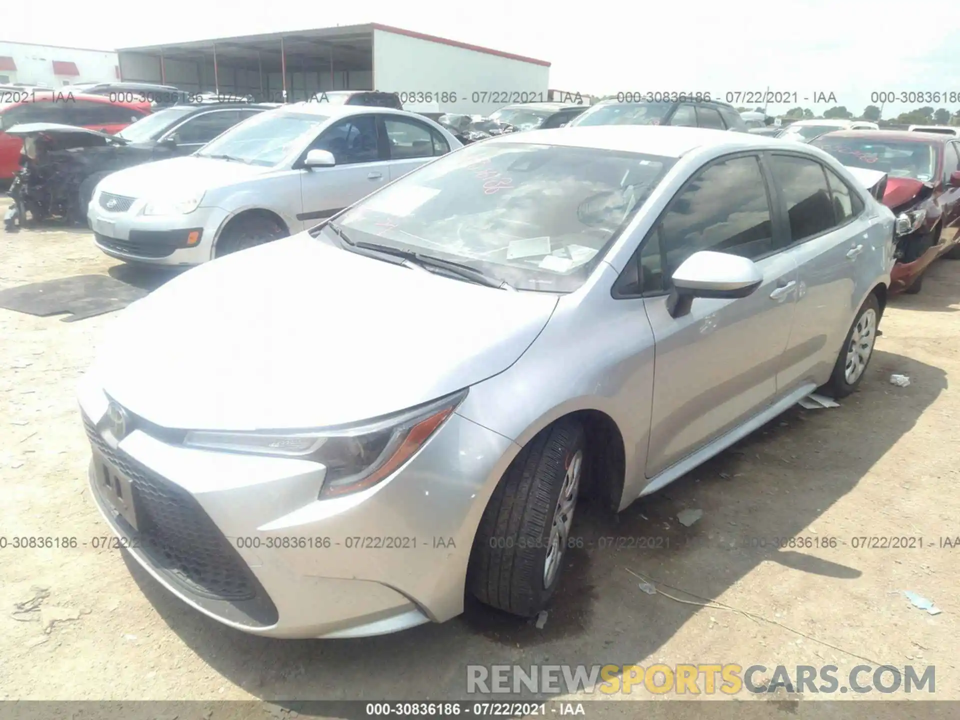 2 Photograph of a damaged car JTDEPRAE3LJ024856 TOYOTA COROLLA 2020