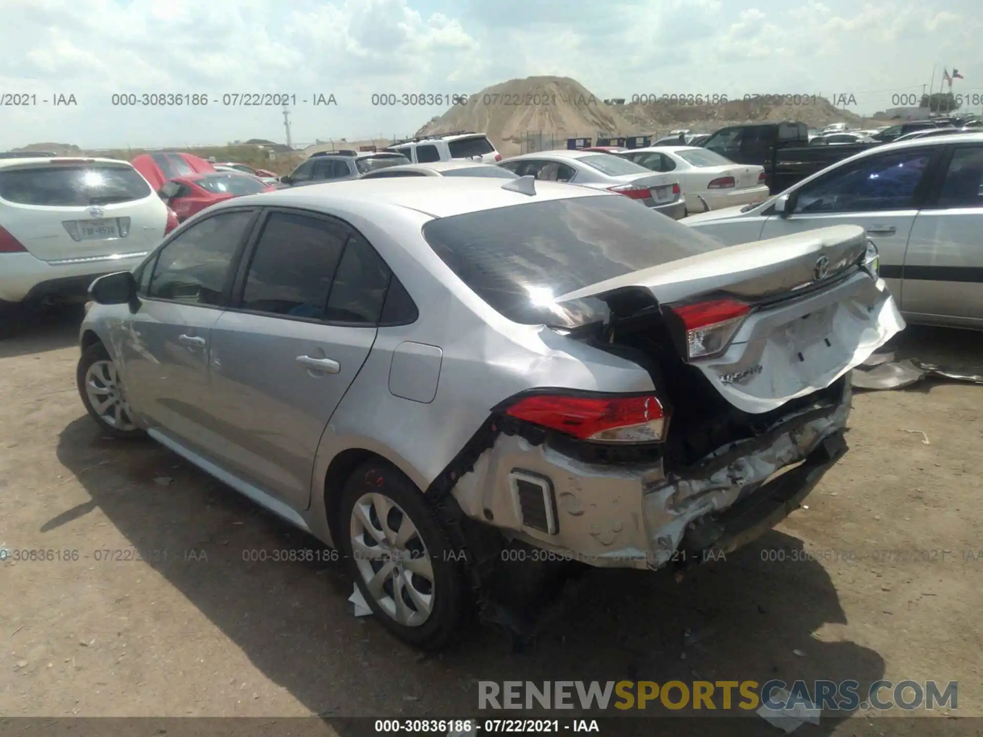 3 Photograph of a damaged car JTDEPRAE3LJ024856 TOYOTA COROLLA 2020