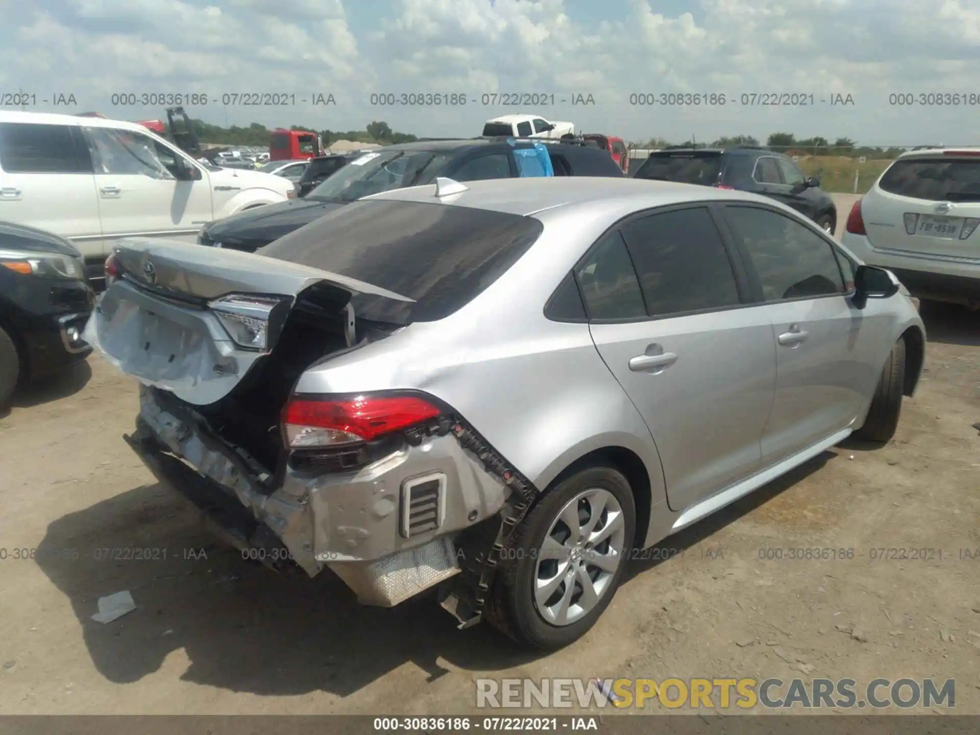 4 Photograph of a damaged car JTDEPRAE3LJ024856 TOYOTA COROLLA 2020