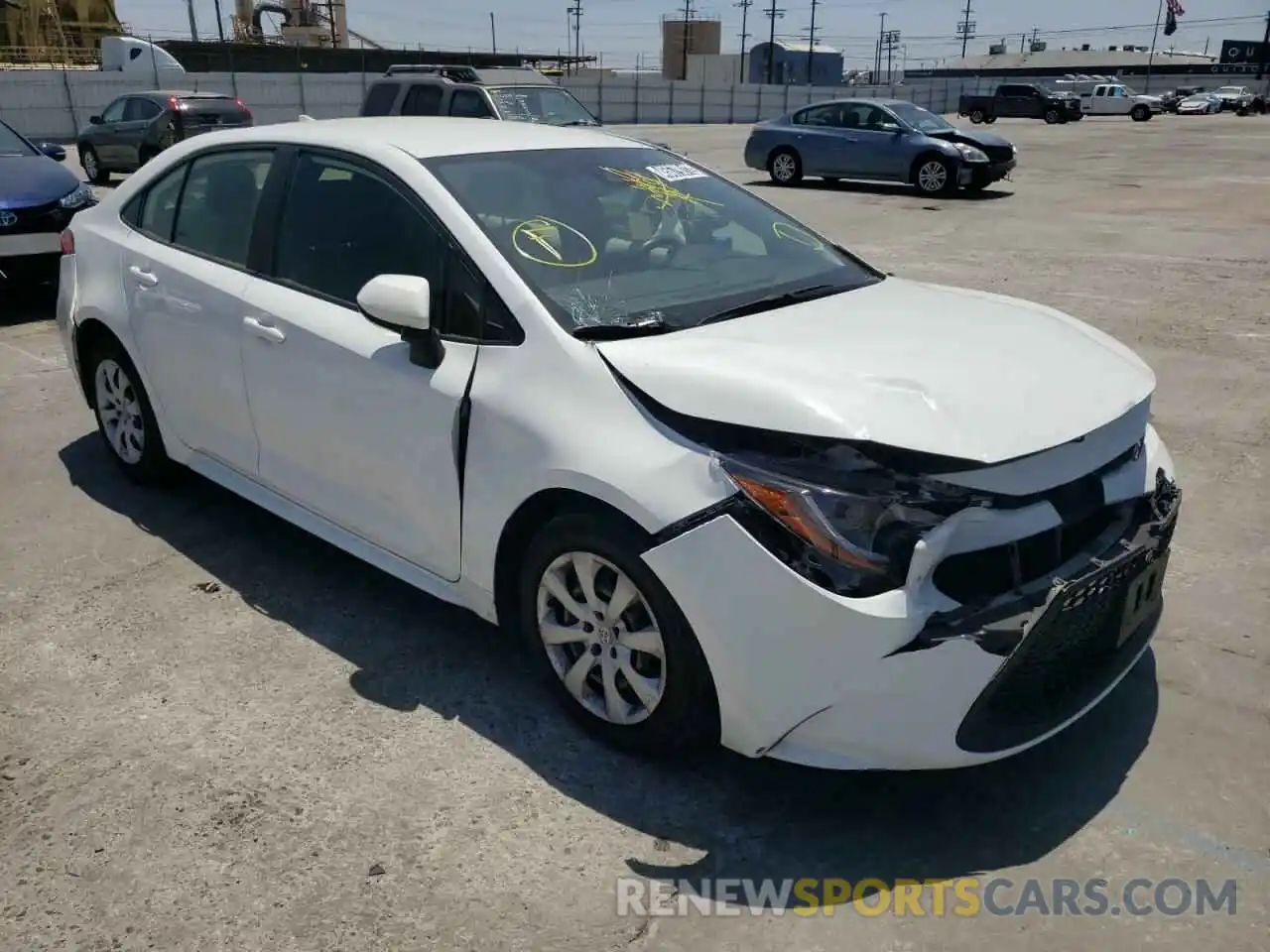 1 Photograph of a damaged car JTDEPRAE3LJ025019 TOYOTA COROLLA 2020