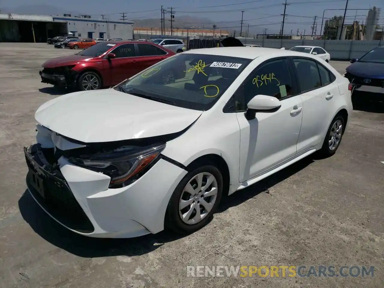 2 Photograph of a damaged car JTDEPRAE3LJ025019 TOYOTA COROLLA 2020