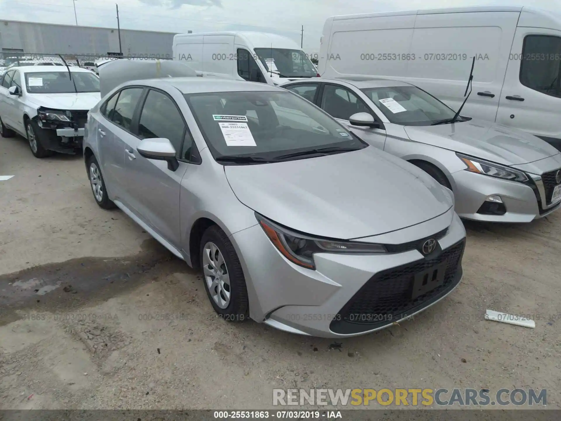 1 Photograph of a damaged car JTDEPRAE3LJ025327 TOYOTA COROLLA 2020