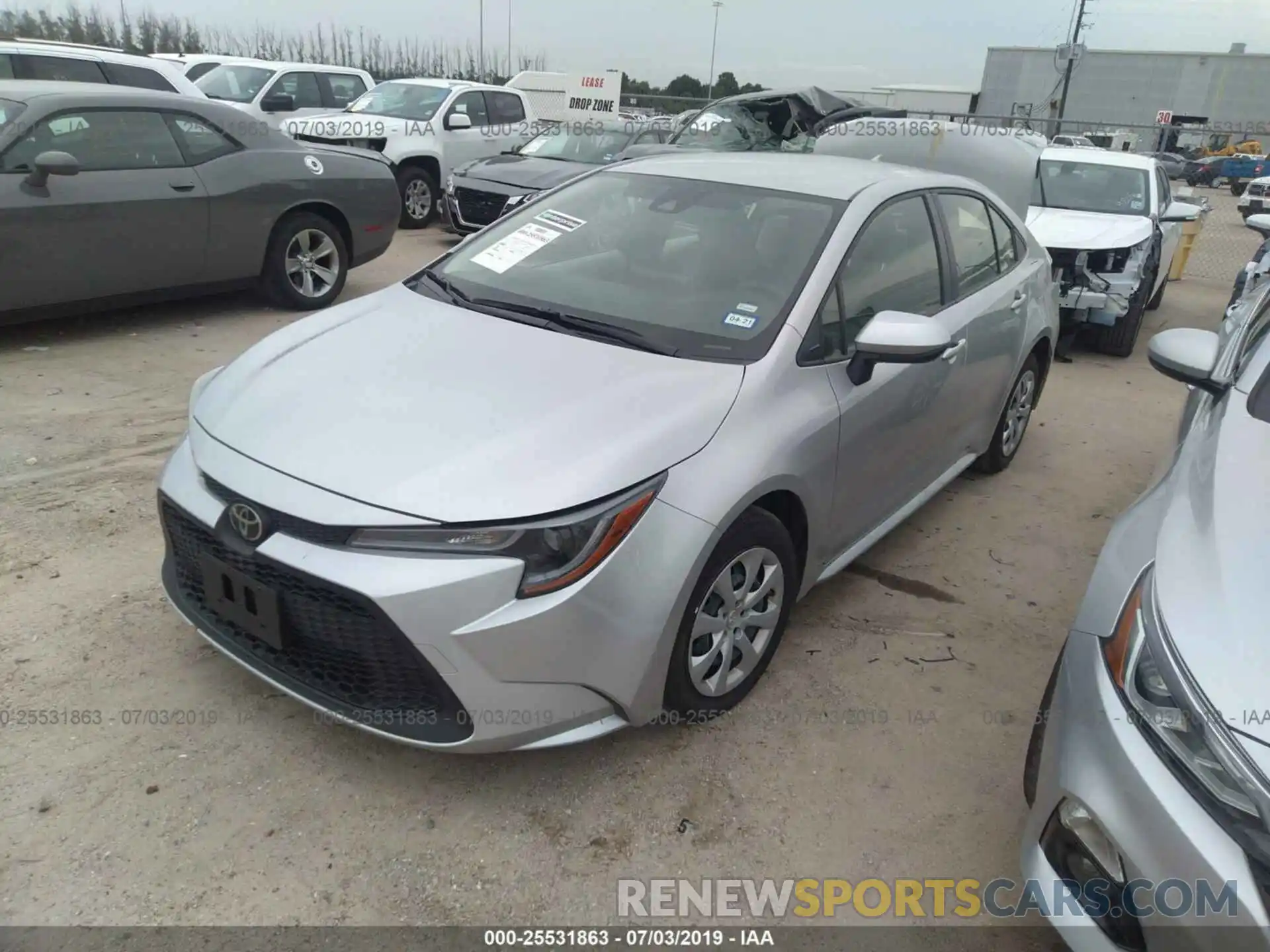 2 Photograph of a damaged car JTDEPRAE3LJ025327 TOYOTA COROLLA 2020