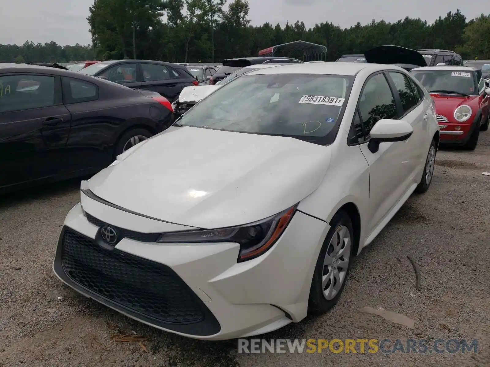 2 Photograph of a damaged car JTDEPRAE3LJ025361 TOYOTA COROLLA 2020