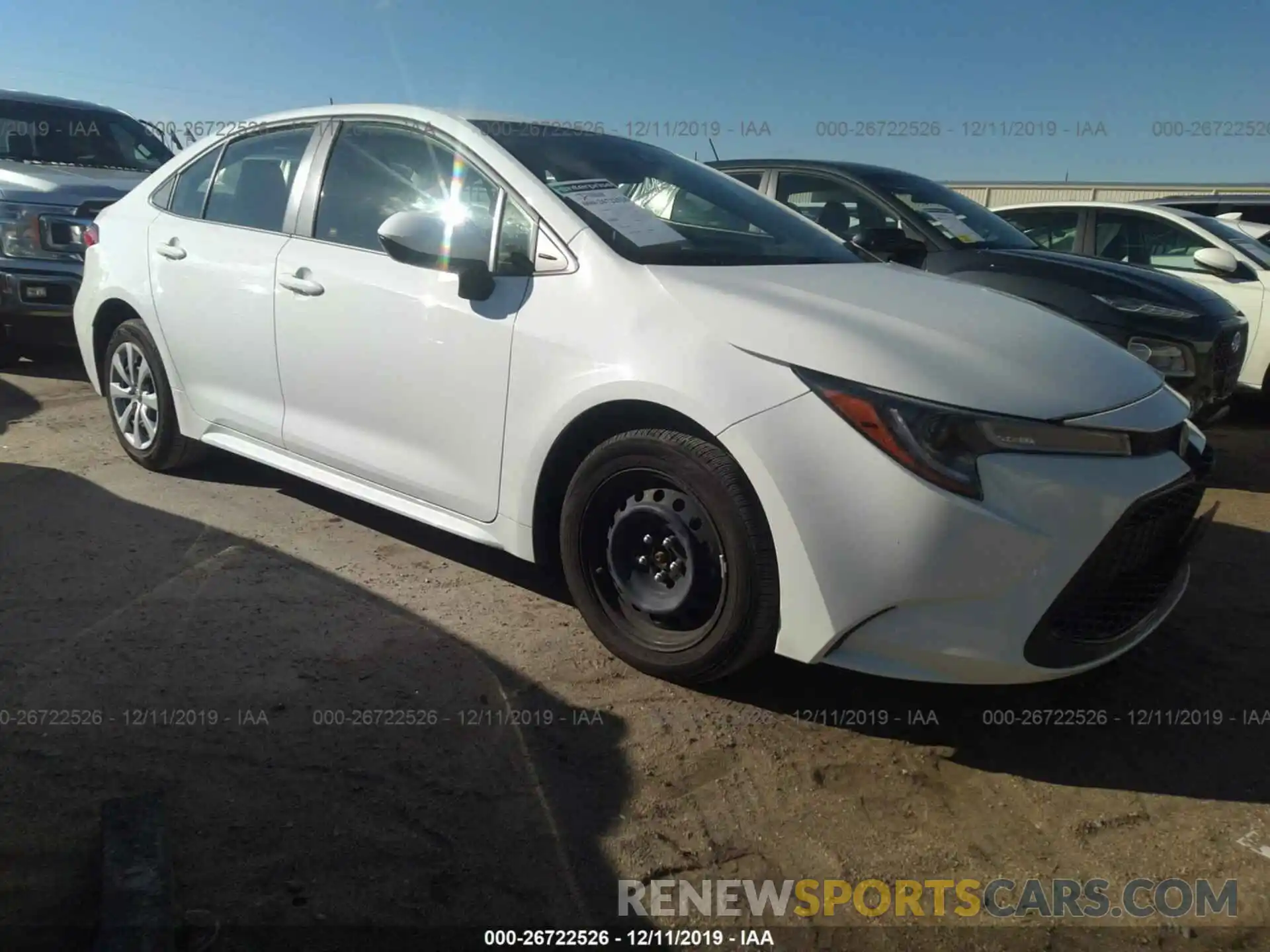 1 Photograph of a damaged car JTDEPRAE3LJ025814 TOYOTA COROLLA 2020