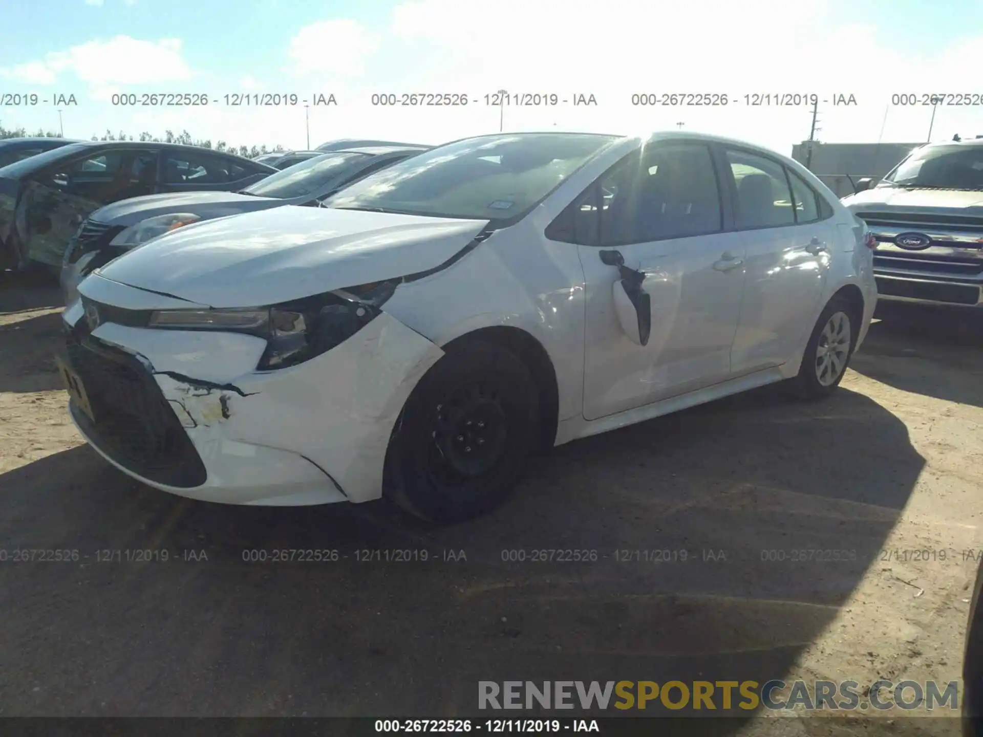 2 Photograph of a damaged car JTDEPRAE3LJ025814 TOYOTA COROLLA 2020