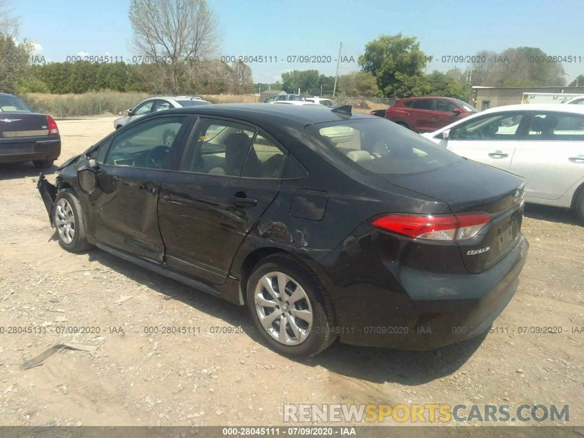 3 Photograph of a damaged car JTDEPRAE3LJ025828 TOYOTA COROLLA 2020