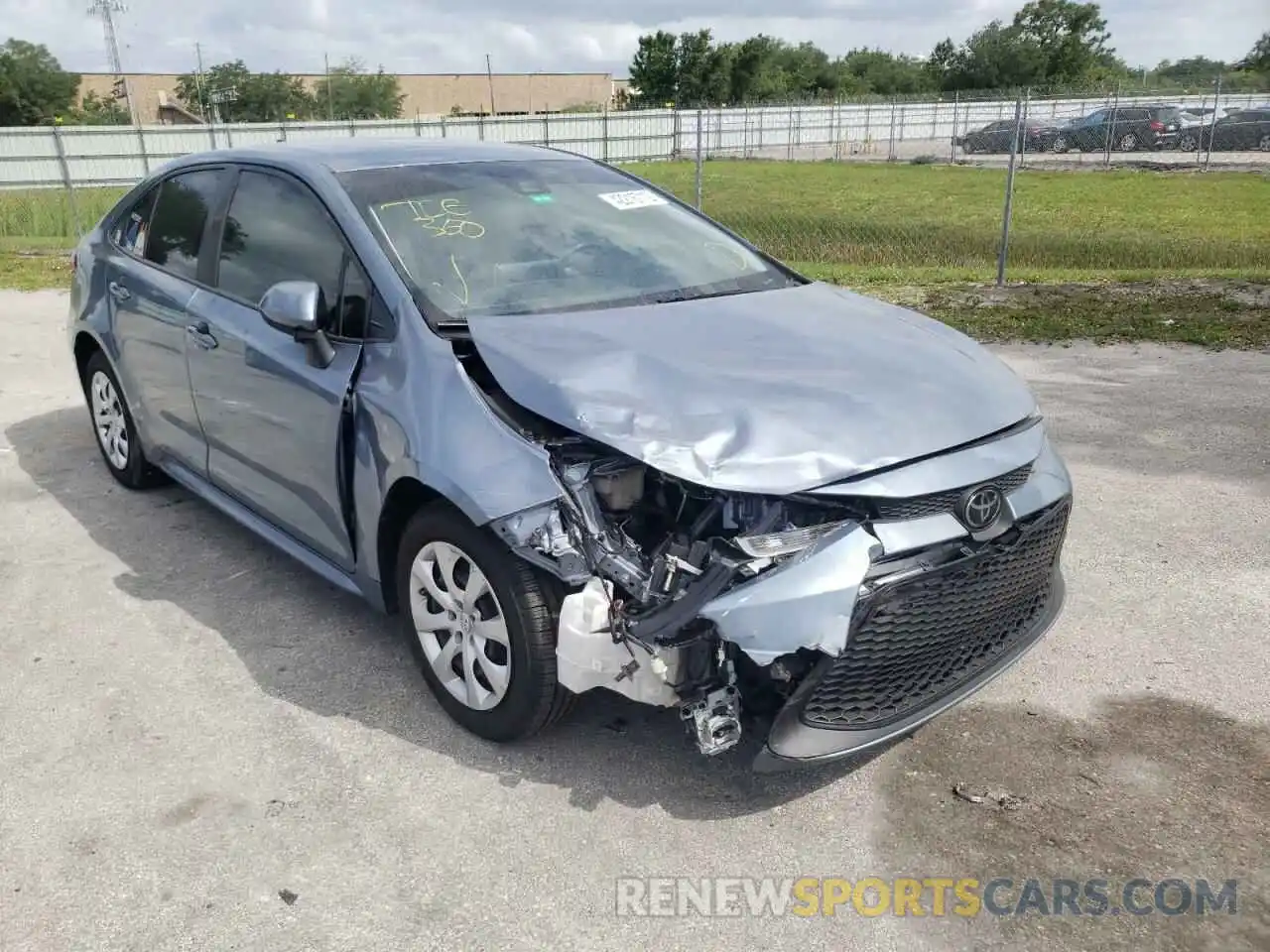 1 Photograph of a damaged car JTDEPRAE3LJ026042 TOYOTA COROLLA 2020