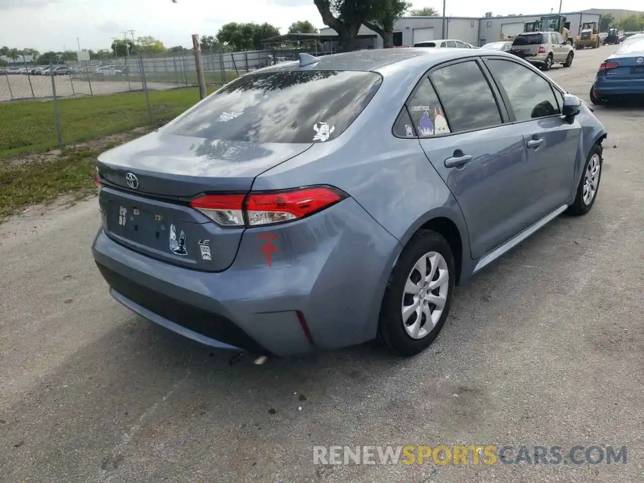 4 Photograph of a damaged car JTDEPRAE3LJ026042 TOYOTA COROLLA 2020