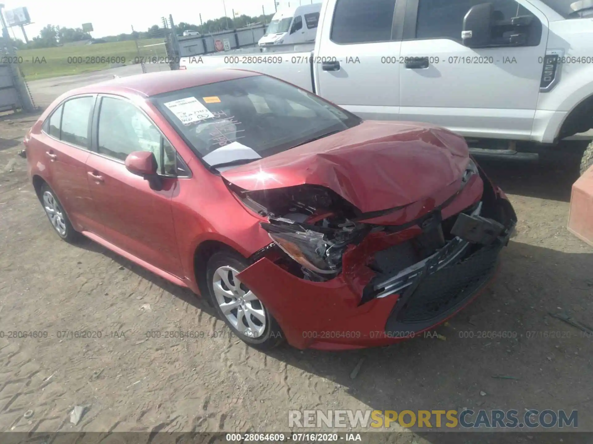 1 Photograph of a damaged car JTDEPRAE3LJ026185 TOYOTA COROLLA 2020