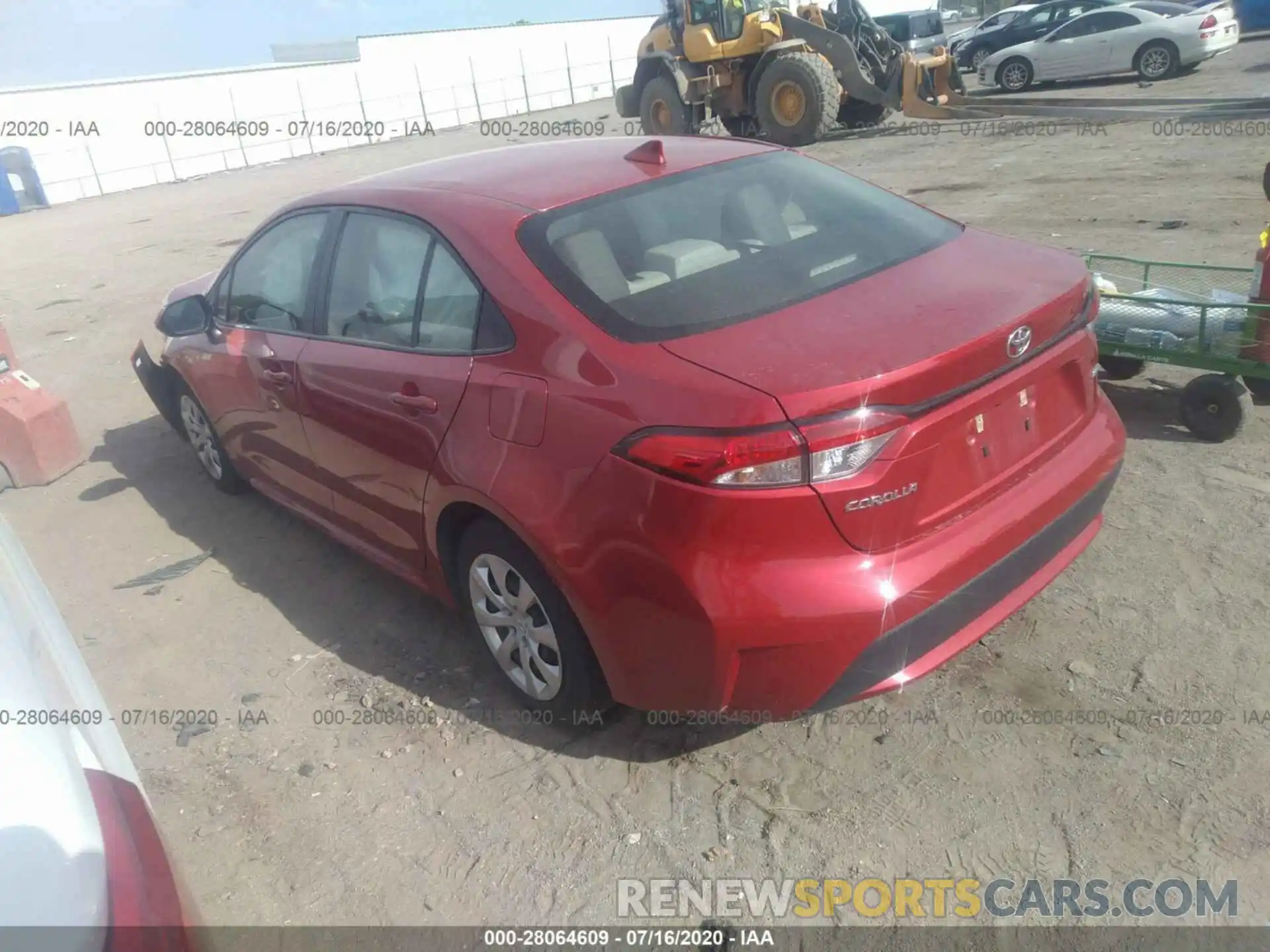 3 Photograph of a damaged car JTDEPRAE3LJ026185 TOYOTA COROLLA 2020