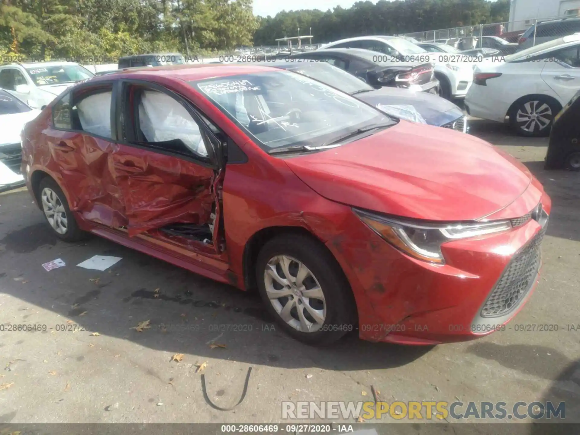 1 Photograph of a damaged car JTDEPRAE3LJ026431 TOYOTA COROLLA 2020