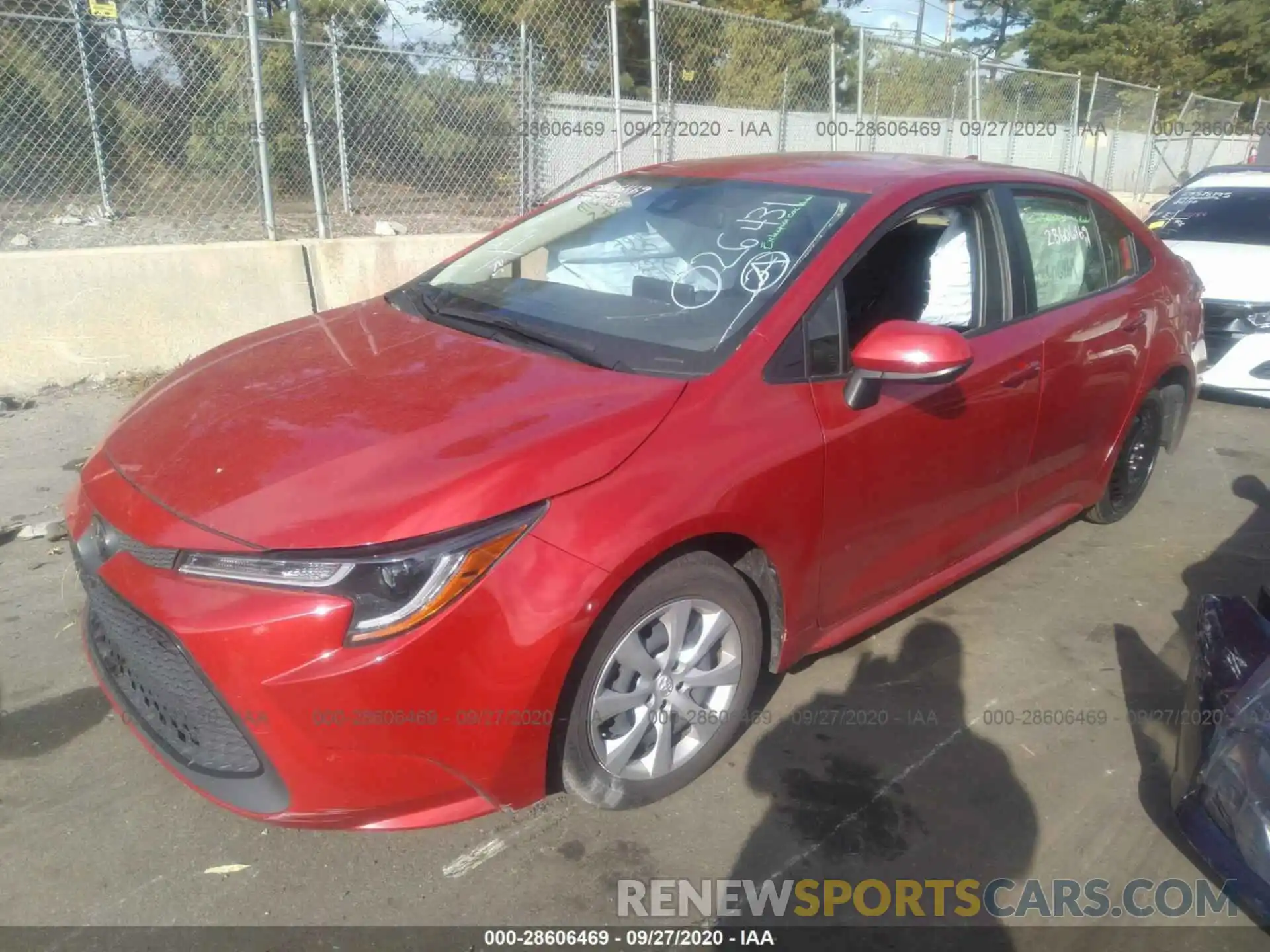 2 Photograph of a damaged car JTDEPRAE3LJ026431 TOYOTA COROLLA 2020