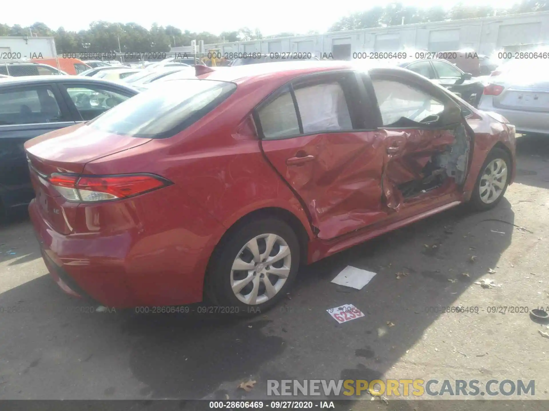 4 Photograph of a damaged car JTDEPRAE3LJ026431 TOYOTA COROLLA 2020