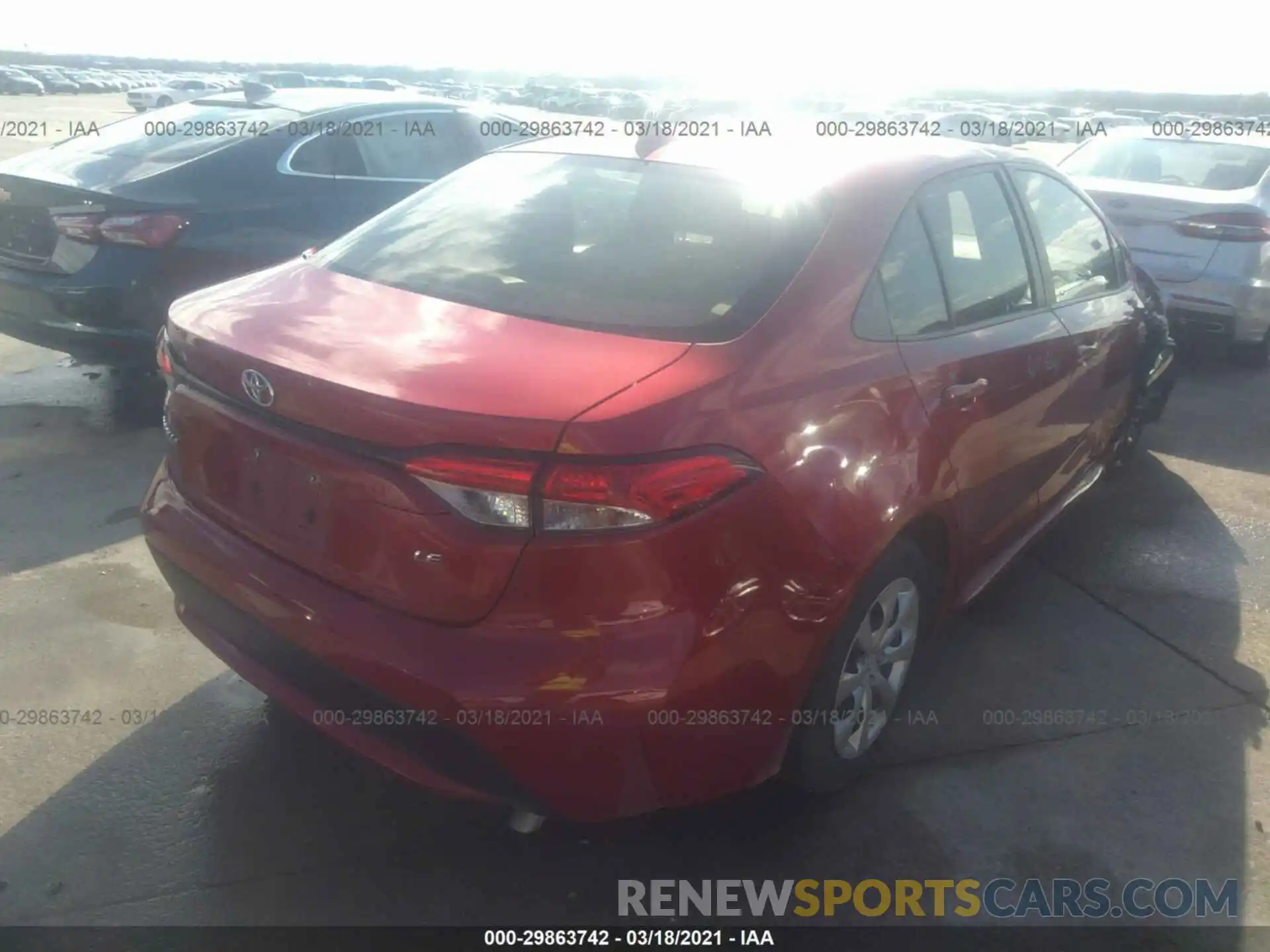 4 Photograph of a damaged car JTDEPRAE3LJ026820 TOYOTA COROLLA 2020