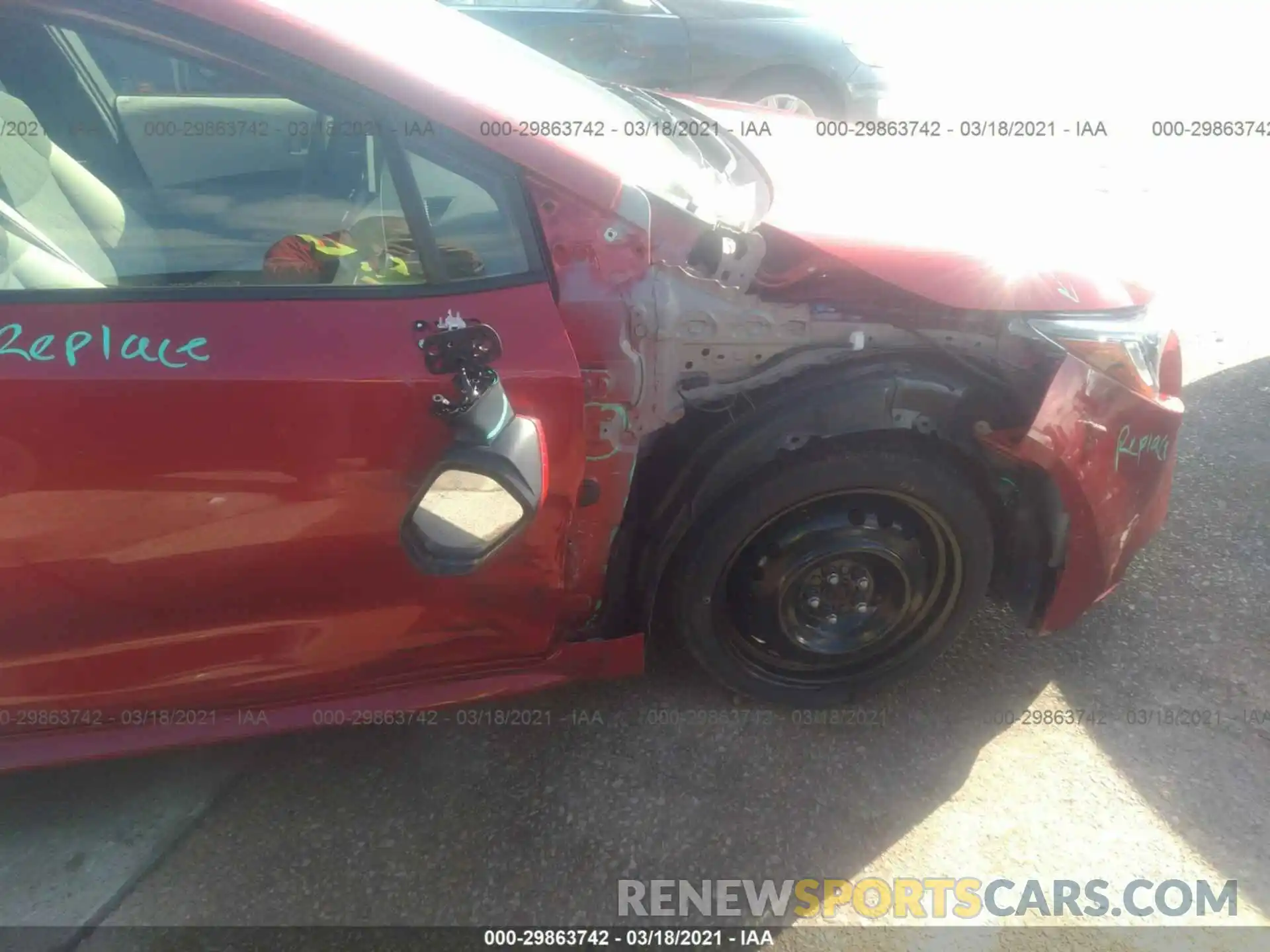 6 Photograph of a damaged car JTDEPRAE3LJ026820 TOYOTA COROLLA 2020