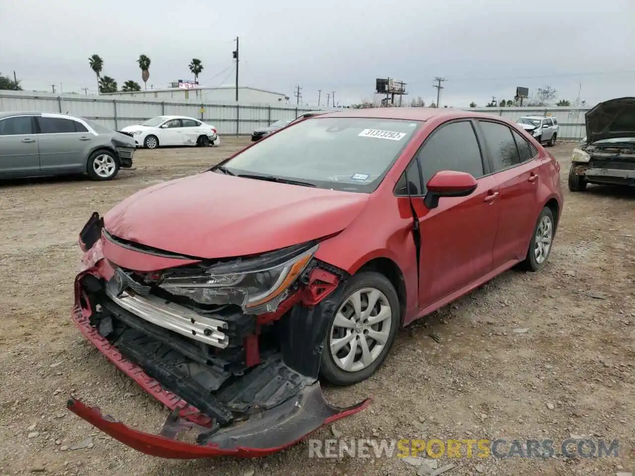 2 Photograph of a damaged car JTDEPRAE3LJ026882 TOYOTA COROLLA 2020