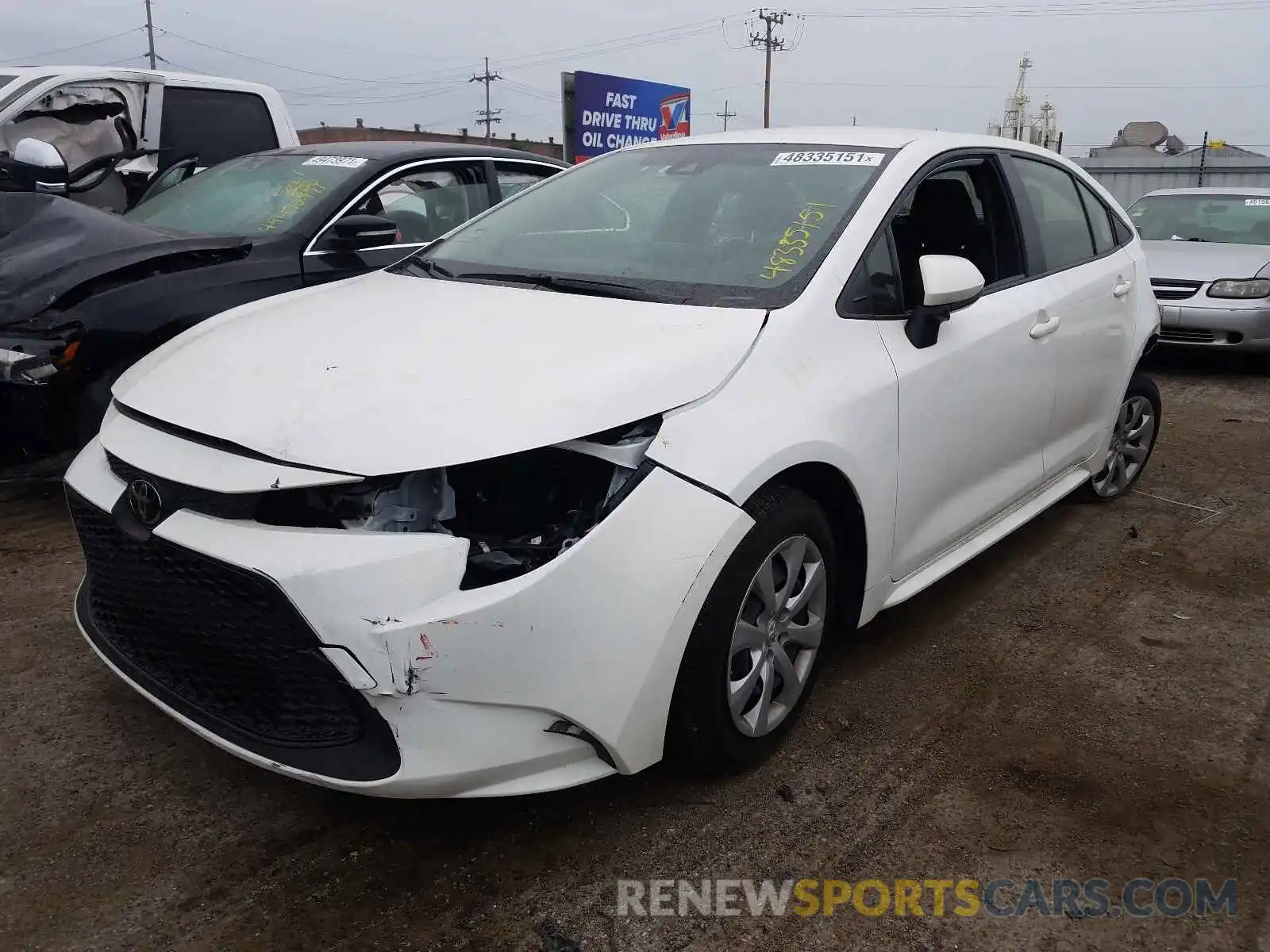 2 Photograph of a damaged car JTDEPRAE3LJ027336 TOYOTA COROLLA 2020