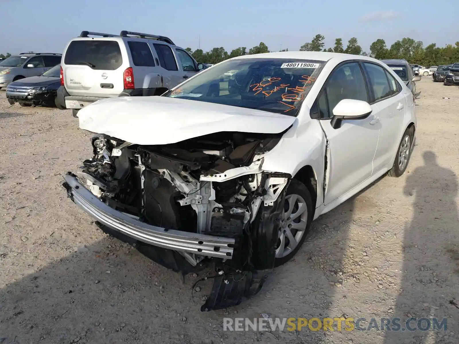 2 Photograph of a damaged car JTDEPRAE3LJ027384 TOYOTA COROLLA 2020