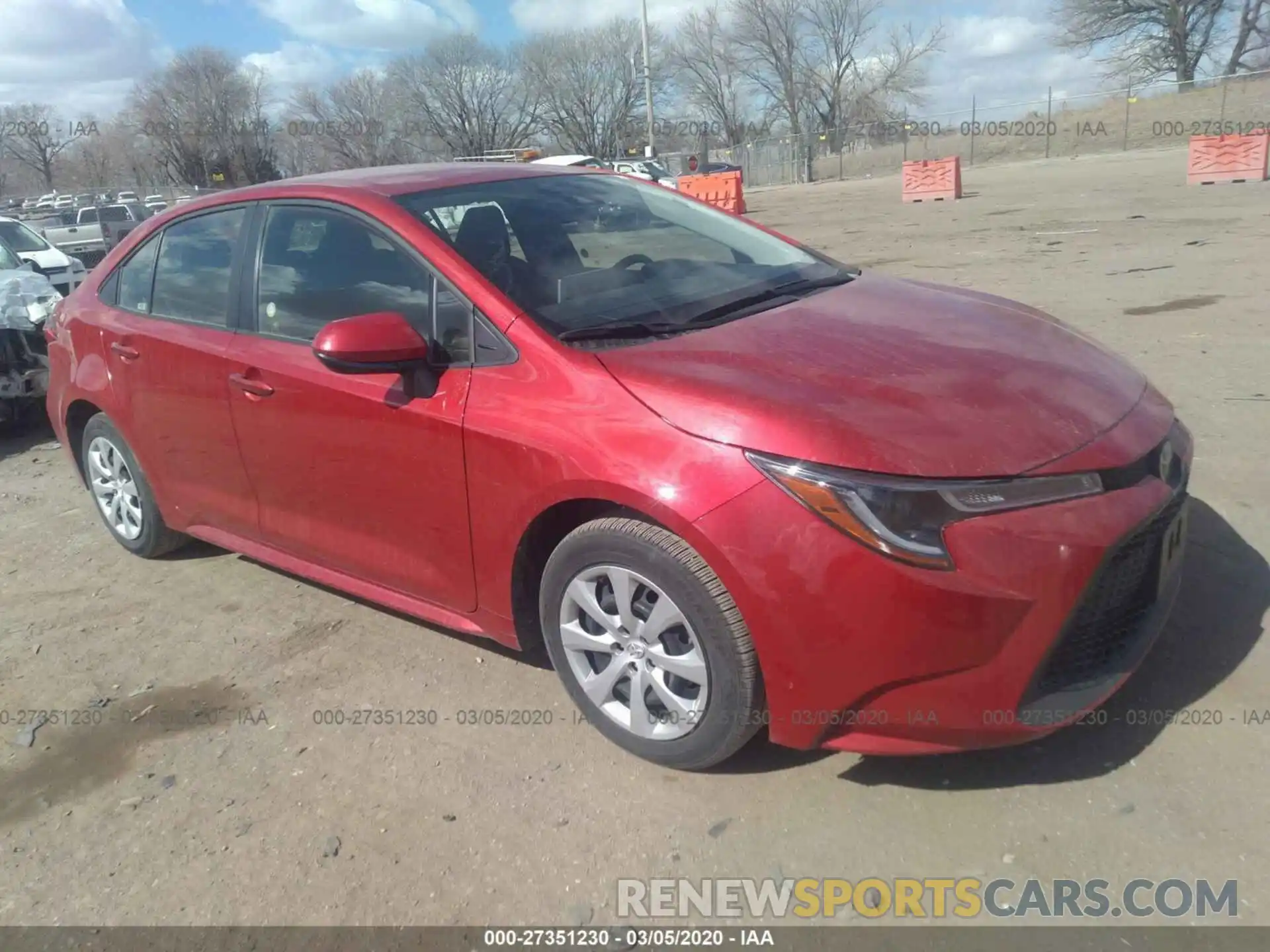 1 Photograph of a damaged car JTDEPRAE3LJ027725 TOYOTA COROLLA 2020