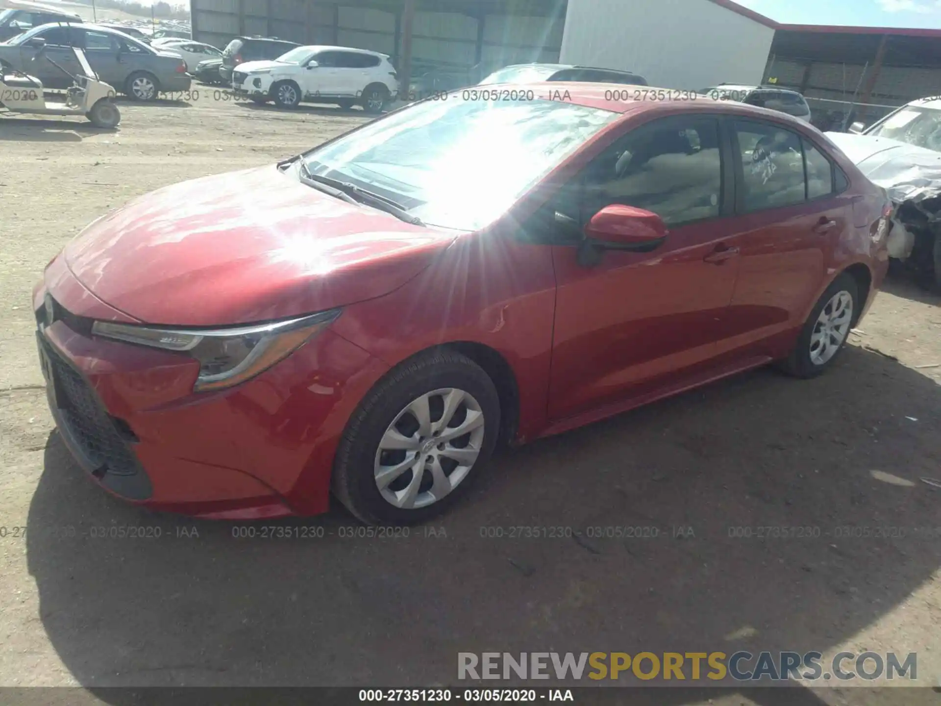 2 Photograph of a damaged car JTDEPRAE3LJ027725 TOYOTA COROLLA 2020