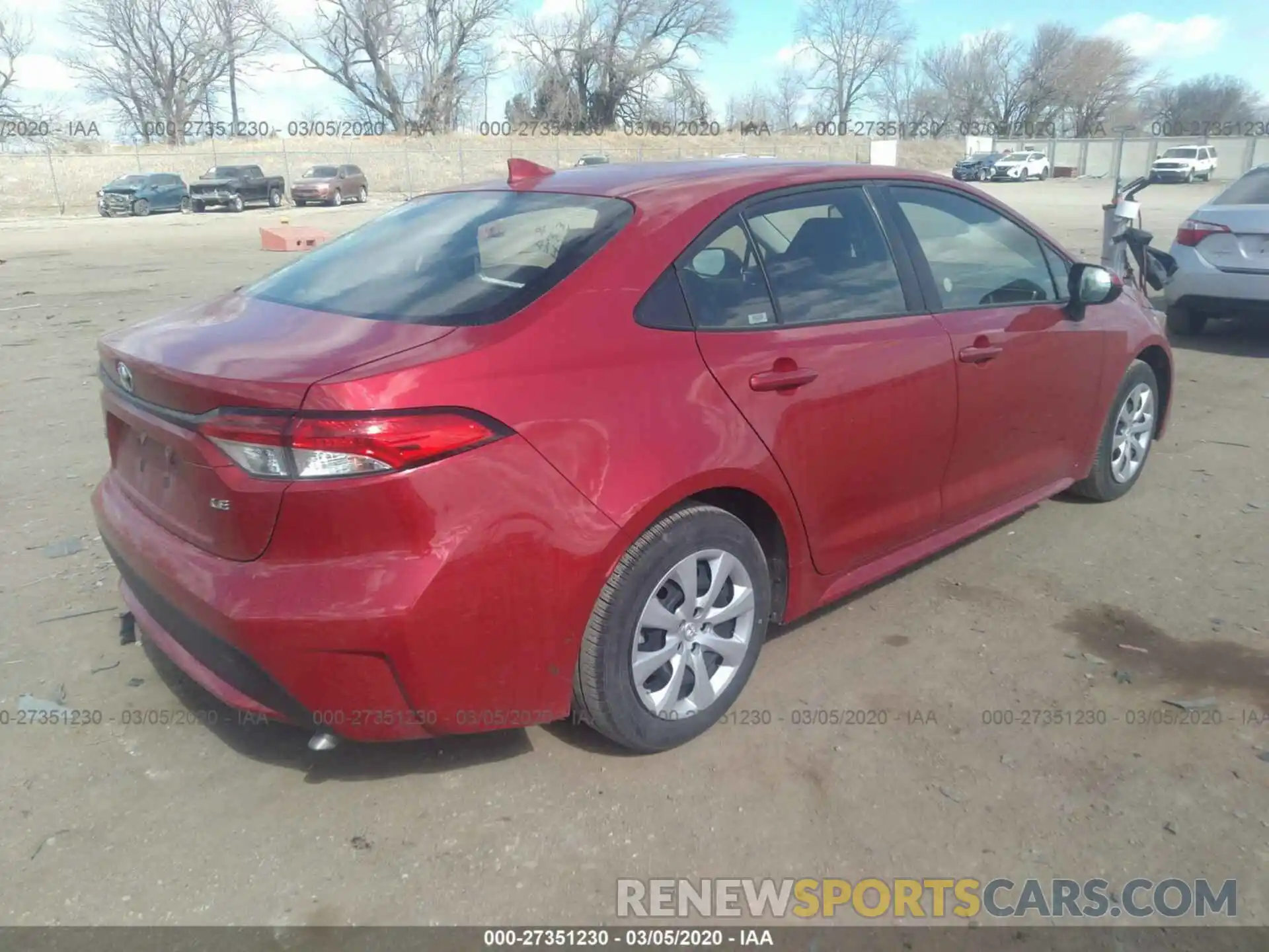 4 Photograph of a damaged car JTDEPRAE3LJ027725 TOYOTA COROLLA 2020