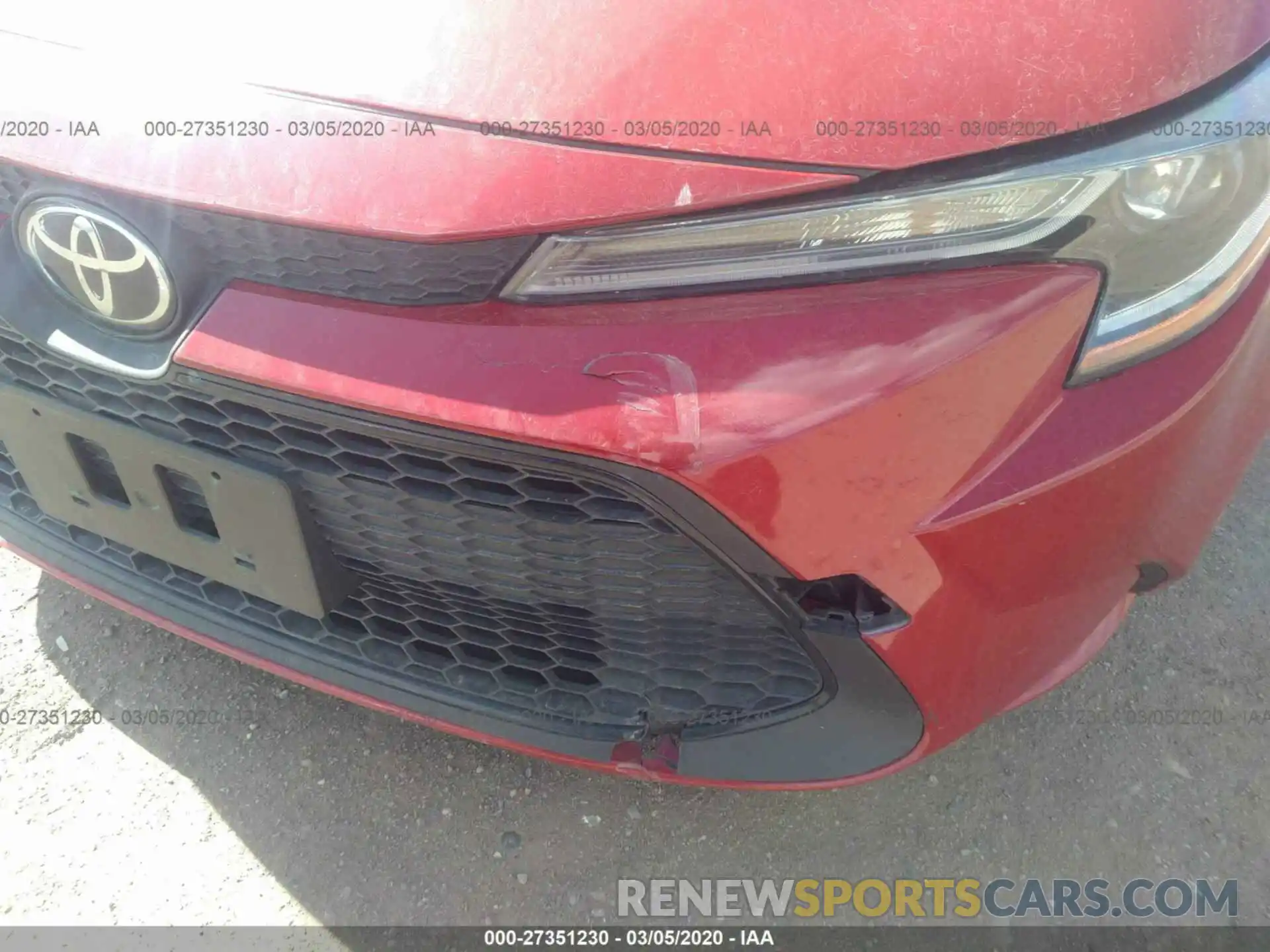 6 Photograph of a damaged car JTDEPRAE3LJ027725 TOYOTA COROLLA 2020