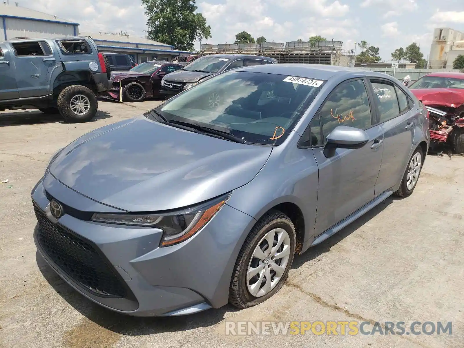 2 Photograph of a damaged car JTDEPRAE3LJ027773 TOYOTA COROLLA 2020