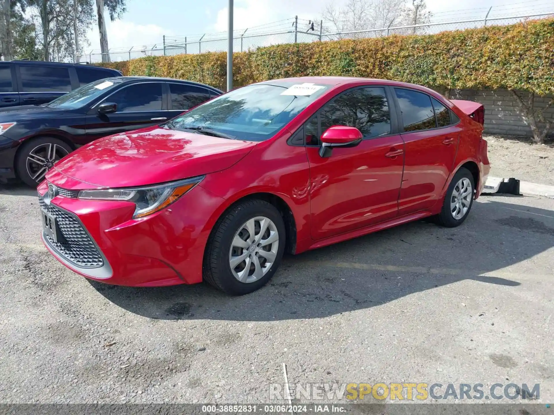 2 Photograph of a damaged car JTDEPRAE3LJ027904 TOYOTA COROLLA 2020