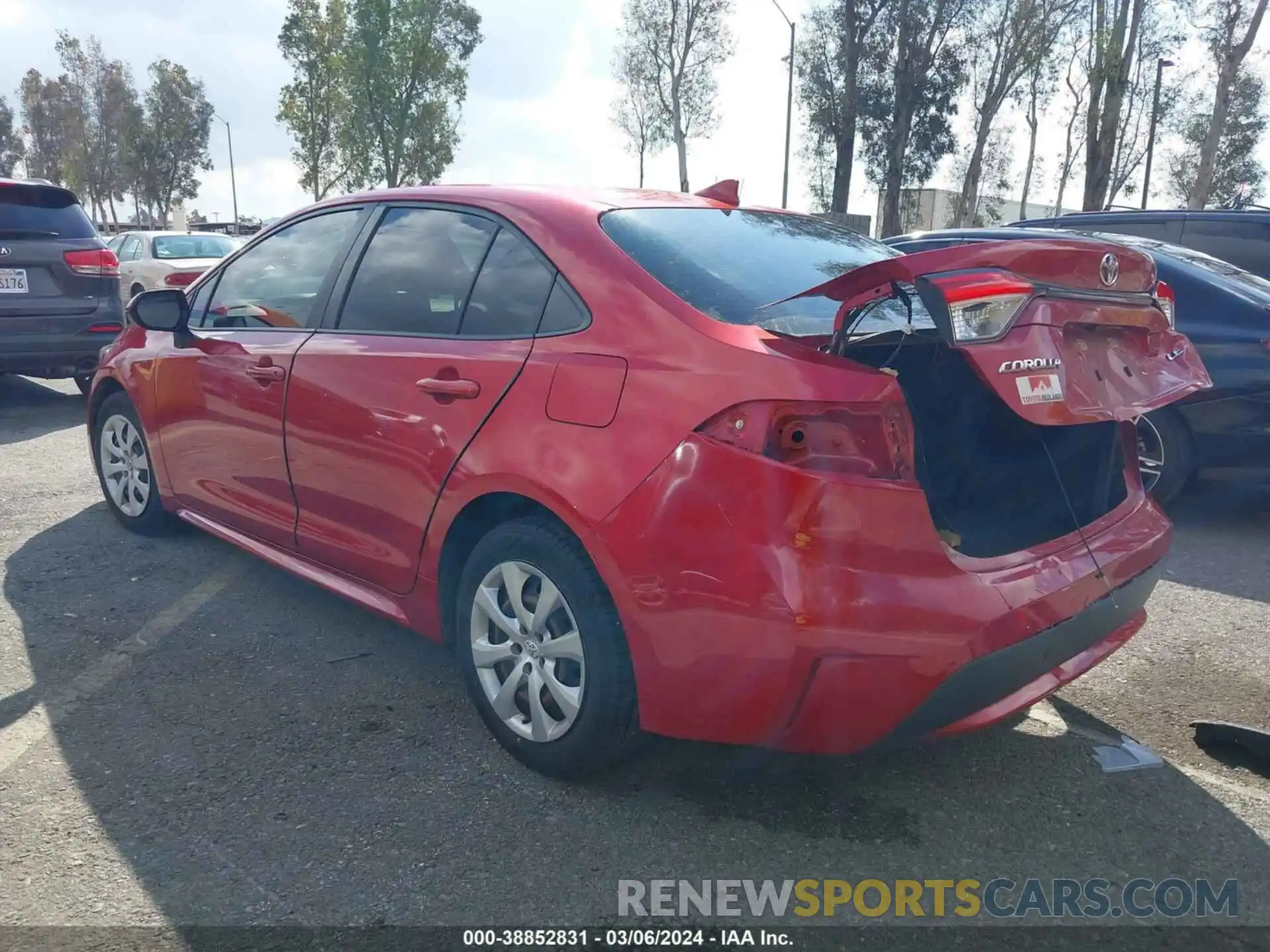 3 Photograph of a damaged car JTDEPRAE3LJ027904 TOYOTA COROLLA 2020