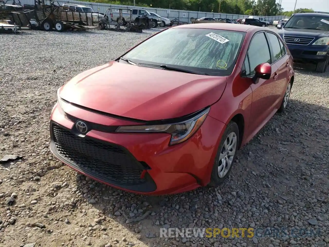 2 Photograph of a damaged car JTDEPRAE3LJ029006 TOYOTA COROLLA 2020