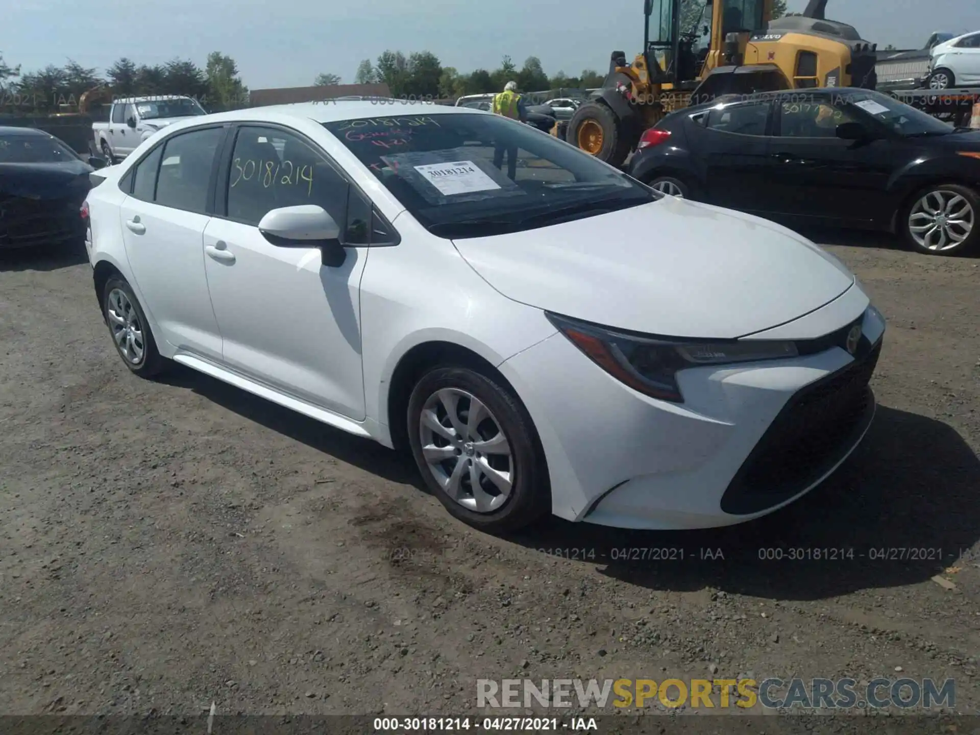 1 Photograph of a damaged car JTDEPRAE3LJ029460 TOYOTA COROLLA 2020