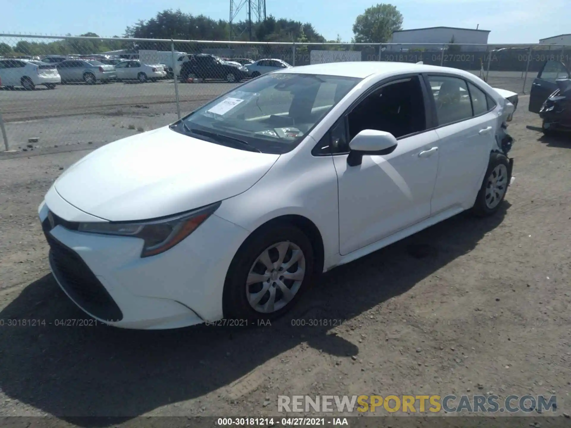 2 Photograph of a damaged car JTDEPRAE3LJ029460 TOYOTA COROLLA 2020