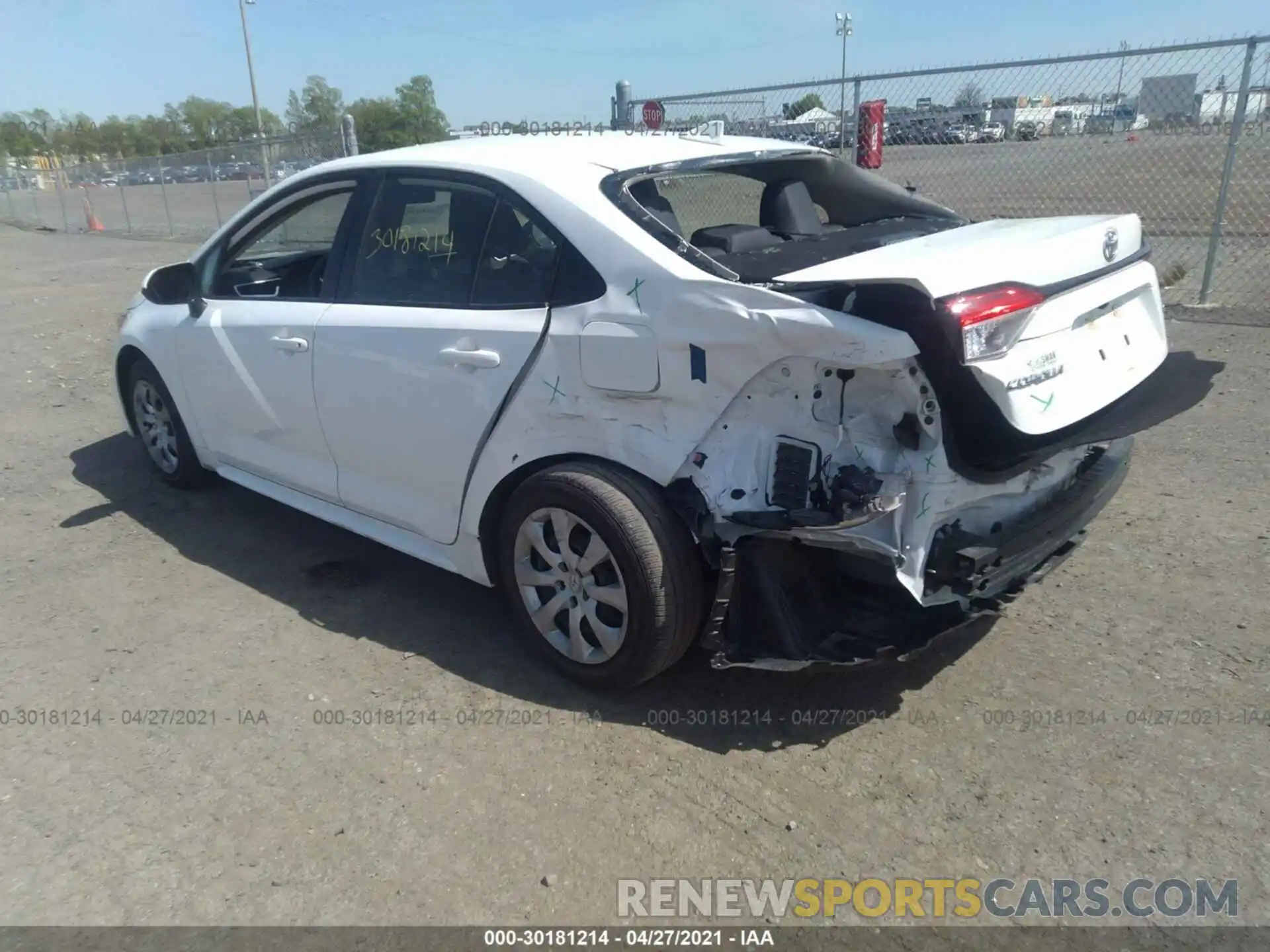 3 Photograph of a damaged car JTDEPRAE3LJ029460 TOYOTA COROLLA 2020