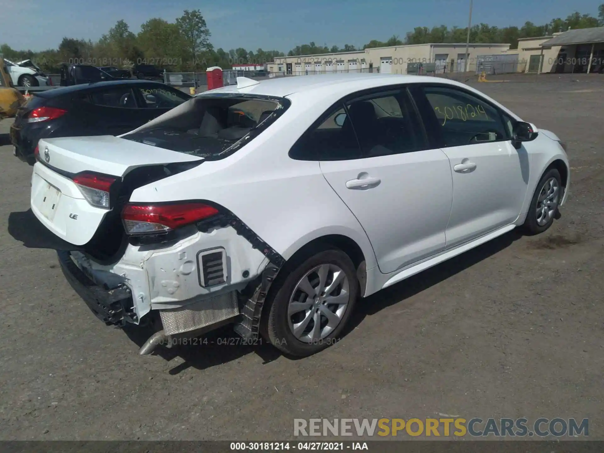 4 Photograph of a damaged car JTDEPRAE3LJ029460 TOYOTA COROLLA 2020