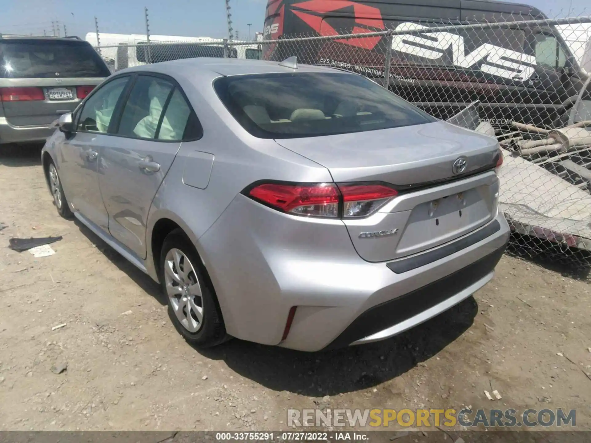 3 Photograph of a damaged car JTDEPRAE3LJ029877 TOYOTA COROLLA 2020