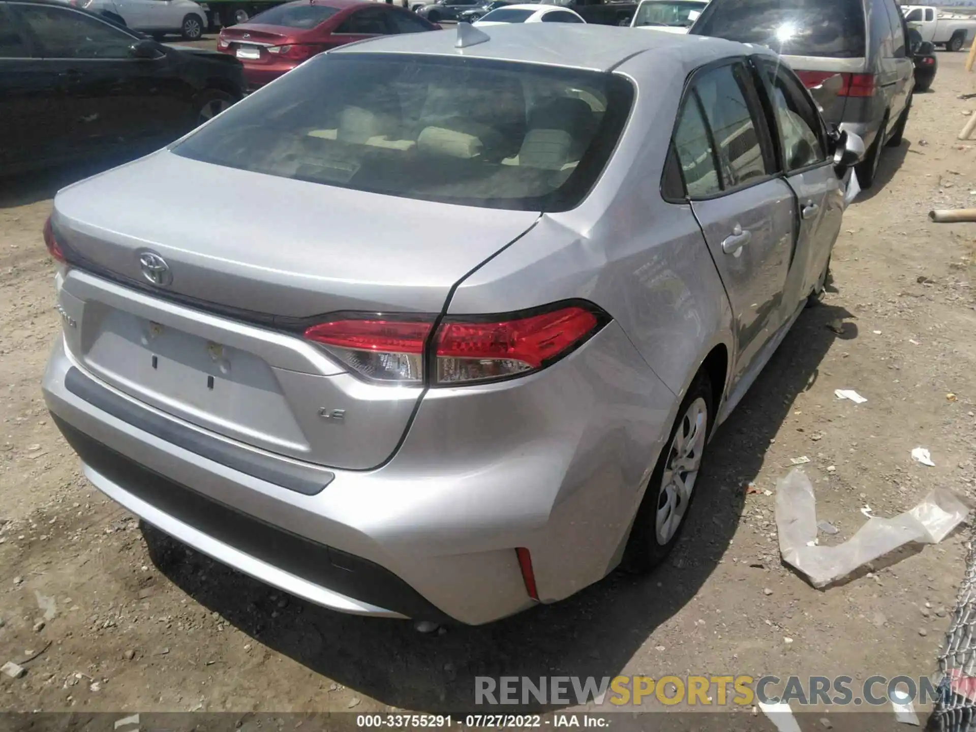 4 Photograph of a damaged car JTDEPRAE3LJ029877 TOYOTA COROLLA 2020