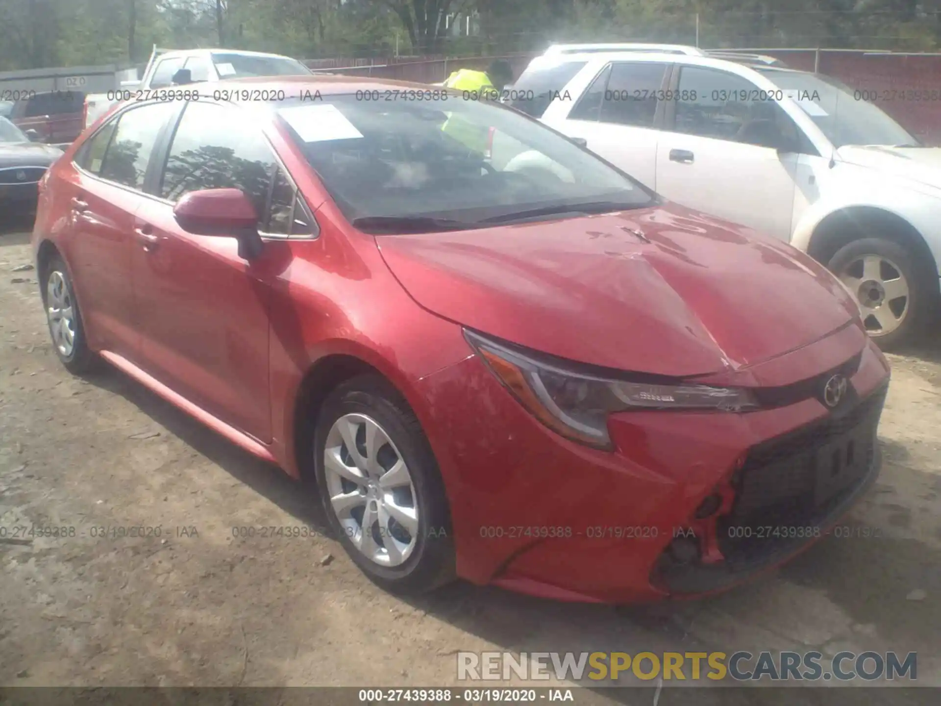 1 Photograph of a damaged car JTDEPRAE3LJ031628 TOYOTA COROLLA 2020